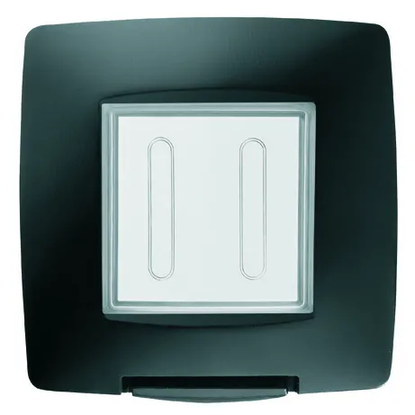 Placa, etansa, standard, international, 2, circuite, IP55, negru, Gewiss, Chorus, GW16702TN