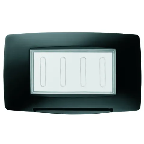 Placa, etansa, standard, italiana, 4, circuite, IP55, negru, Gewiss, Chorus, GW16704TN