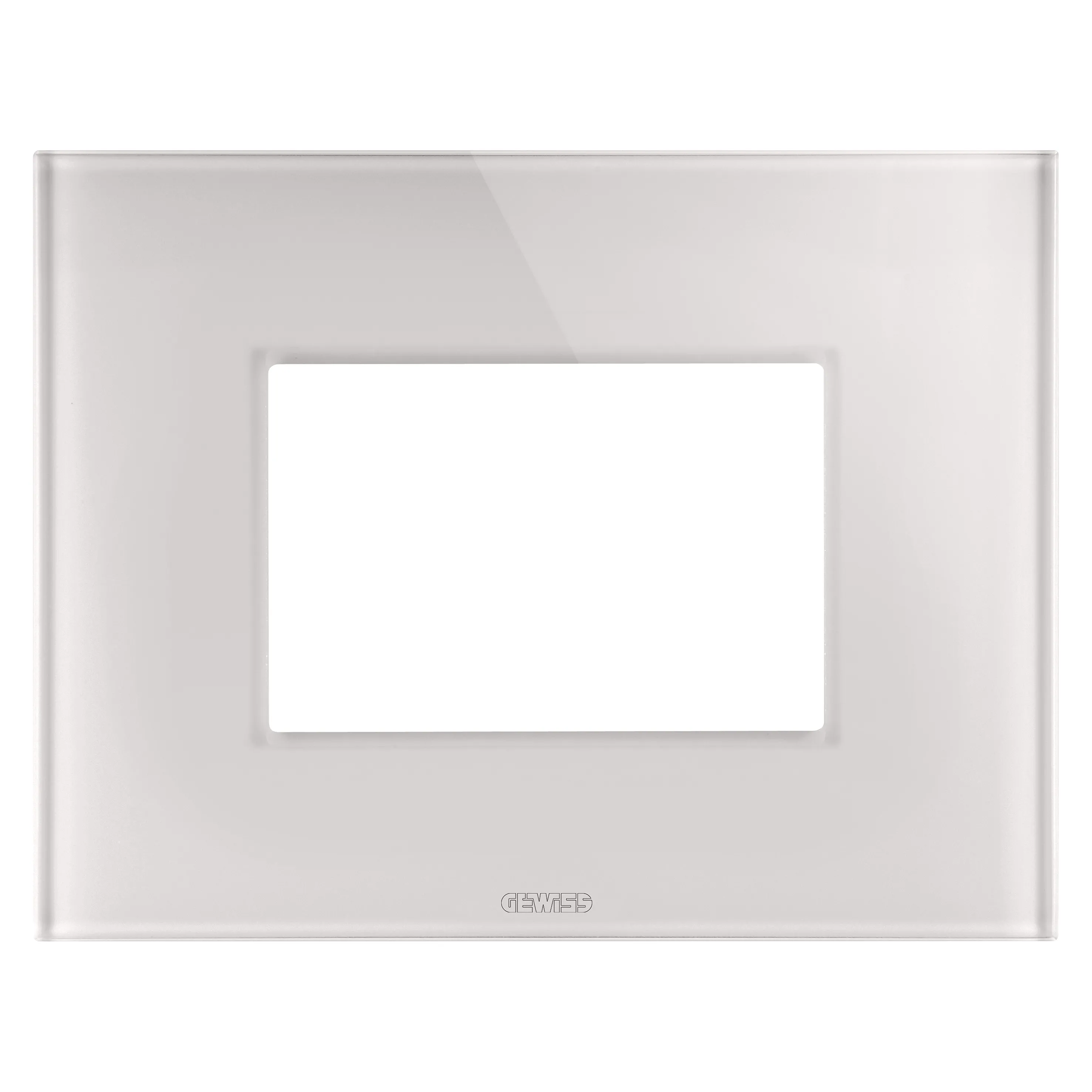Placa ICE, din sticla, 3 module, bej natural, Gewiss Chorus, GW16903CL 