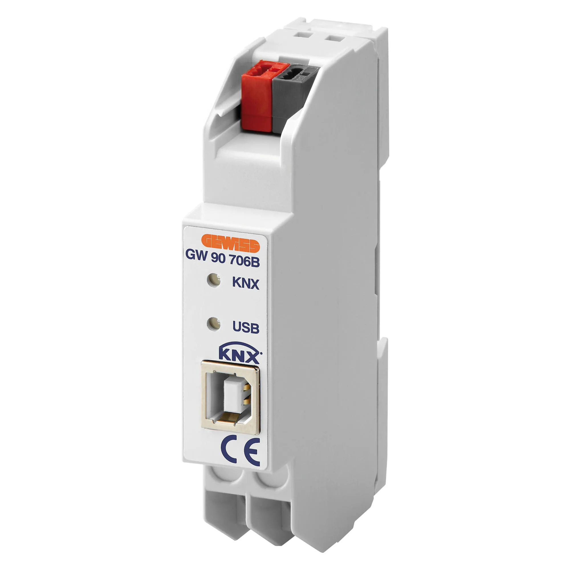 Interfata, KNX/USB, IP20, 1, modul, montare, pe, sina, DIN, Gewiss, GW90706B