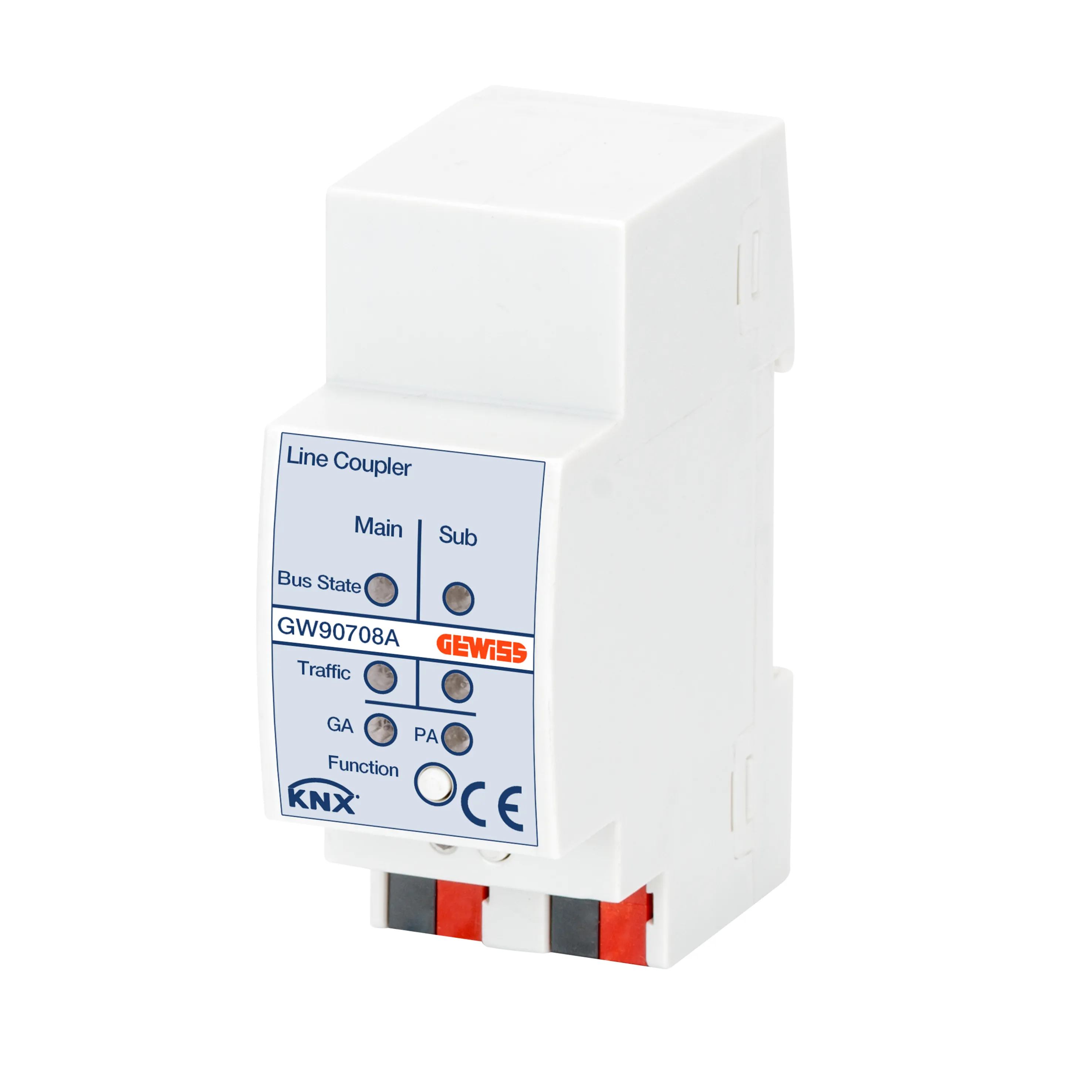 Cuplaj, linie/camp, KNX, IP20, 4, module, montare, sina, DIN, Gewiss, Chorus, GW90708A