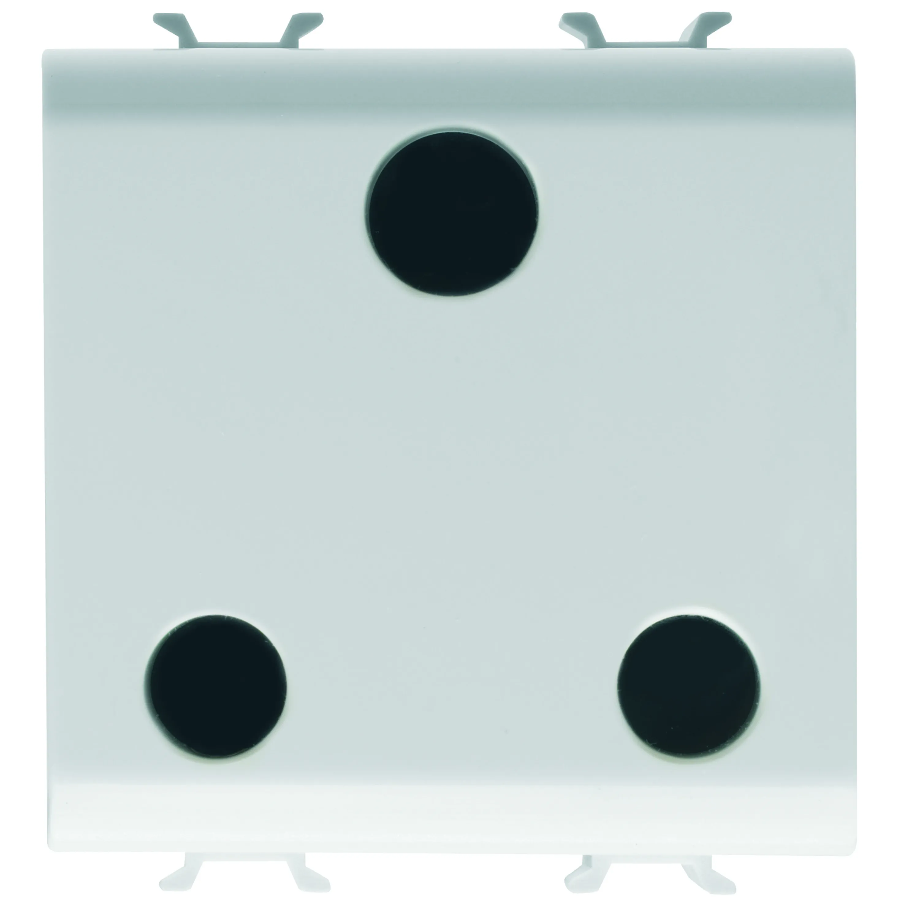 Priza, standard, Gewiss, Chorus, britanica, 250V, c.a., 2P+E, 15A, 2, circuite, alb, lucios, GW10297