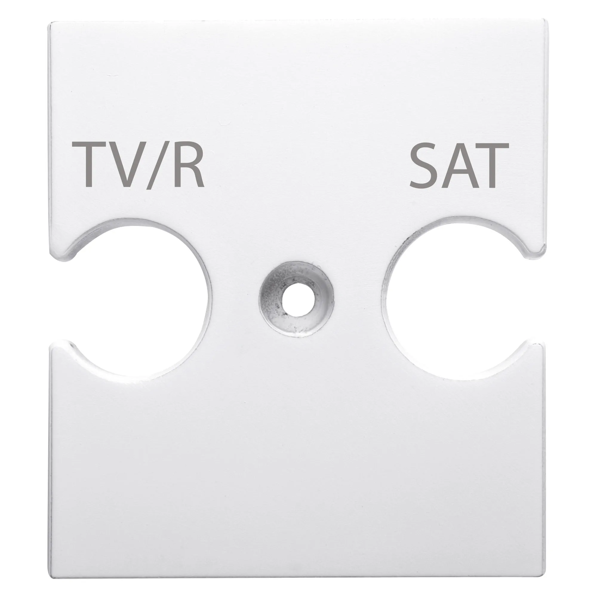 Suport, universal, -, priză, TV/R-SAT, combinată, alb, lucios, Gewiss, Chorus, GW10387