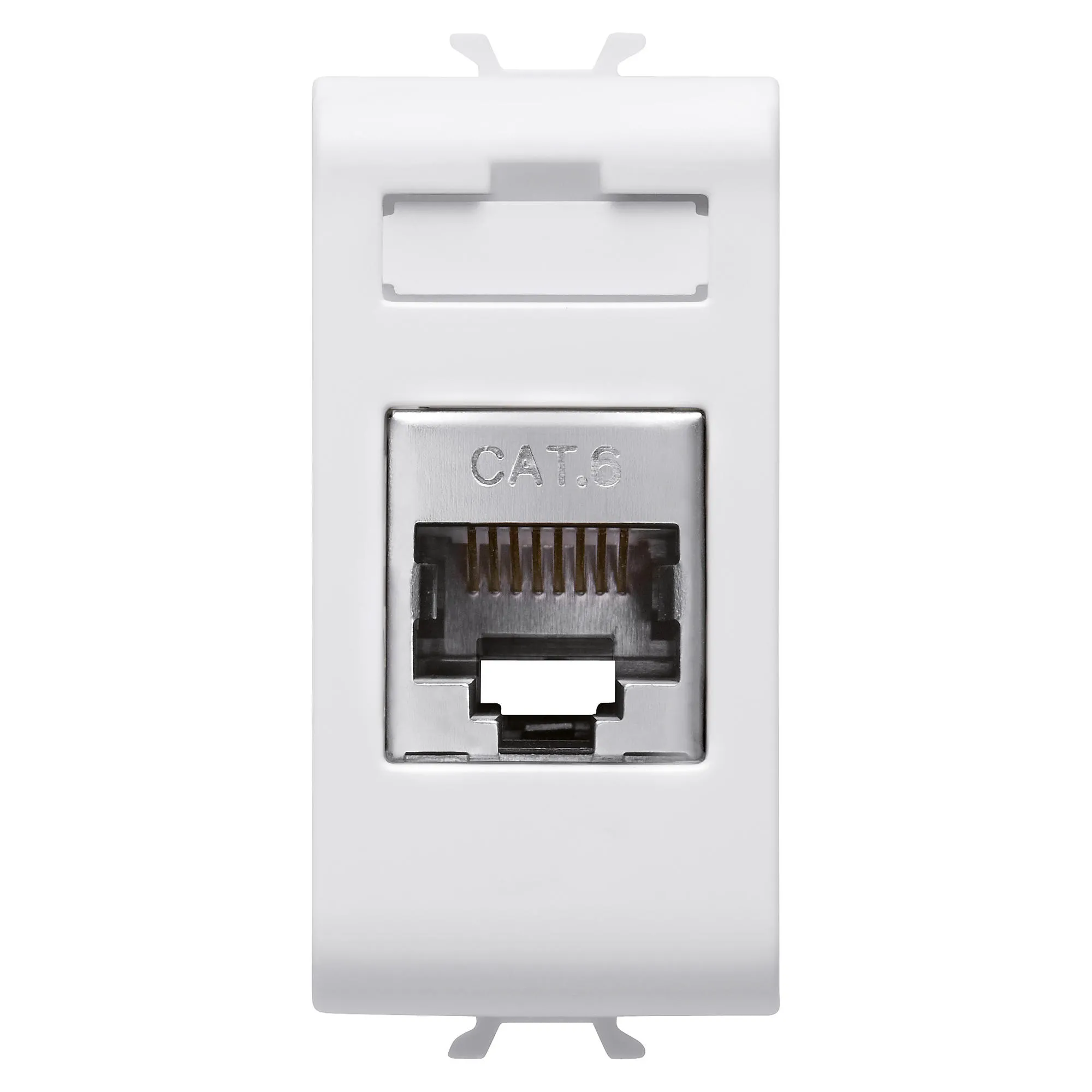 Priza, RJ45, Gewiss, Chorus, categoria, 6, FTP, 1, modul, alb, lucios, GW10424 