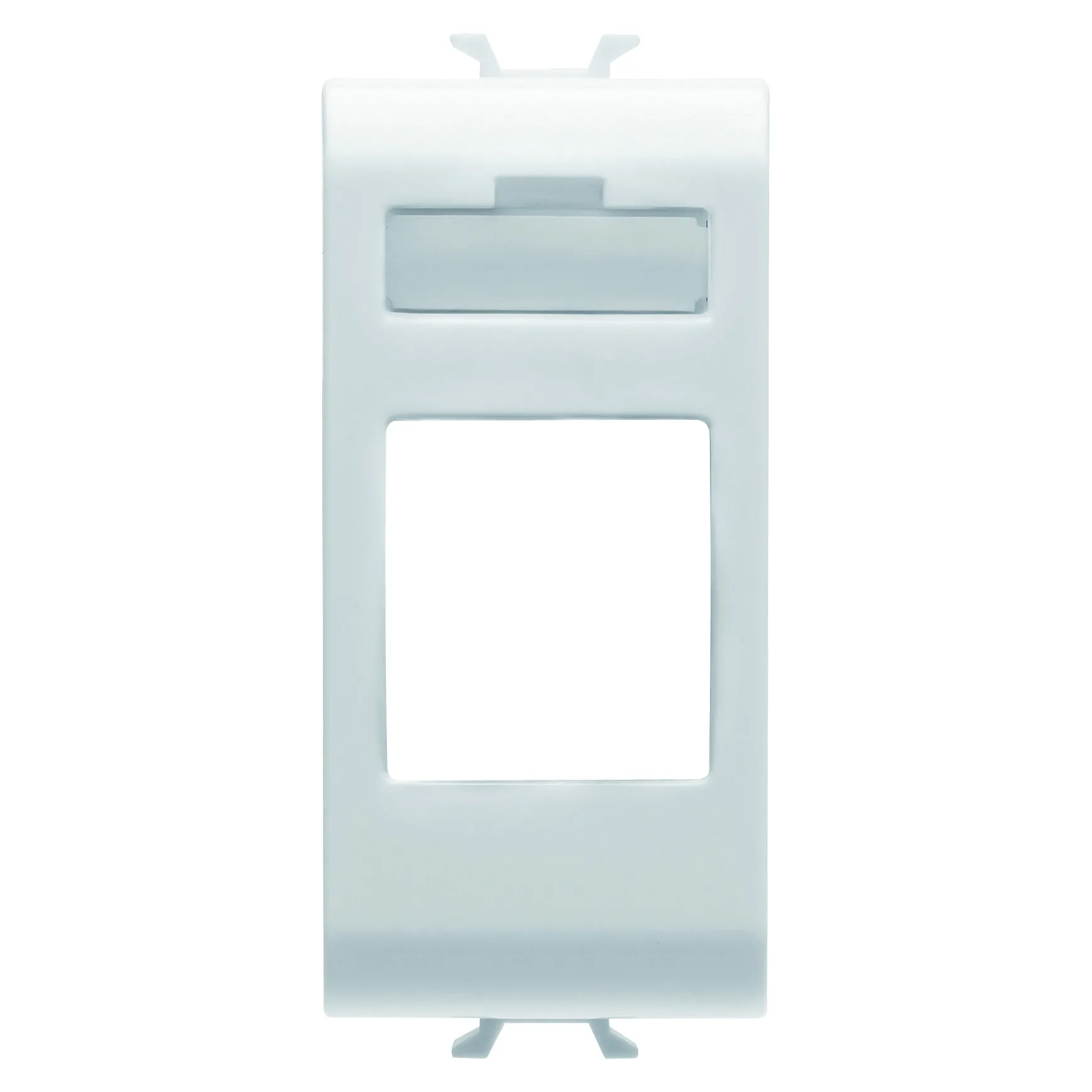 Adaptor, conectori, date, carcasa, tip, AMP, mufa, trapezoidala, 1, module, alb, lucios, Gewiss, Chorus, GW10431 