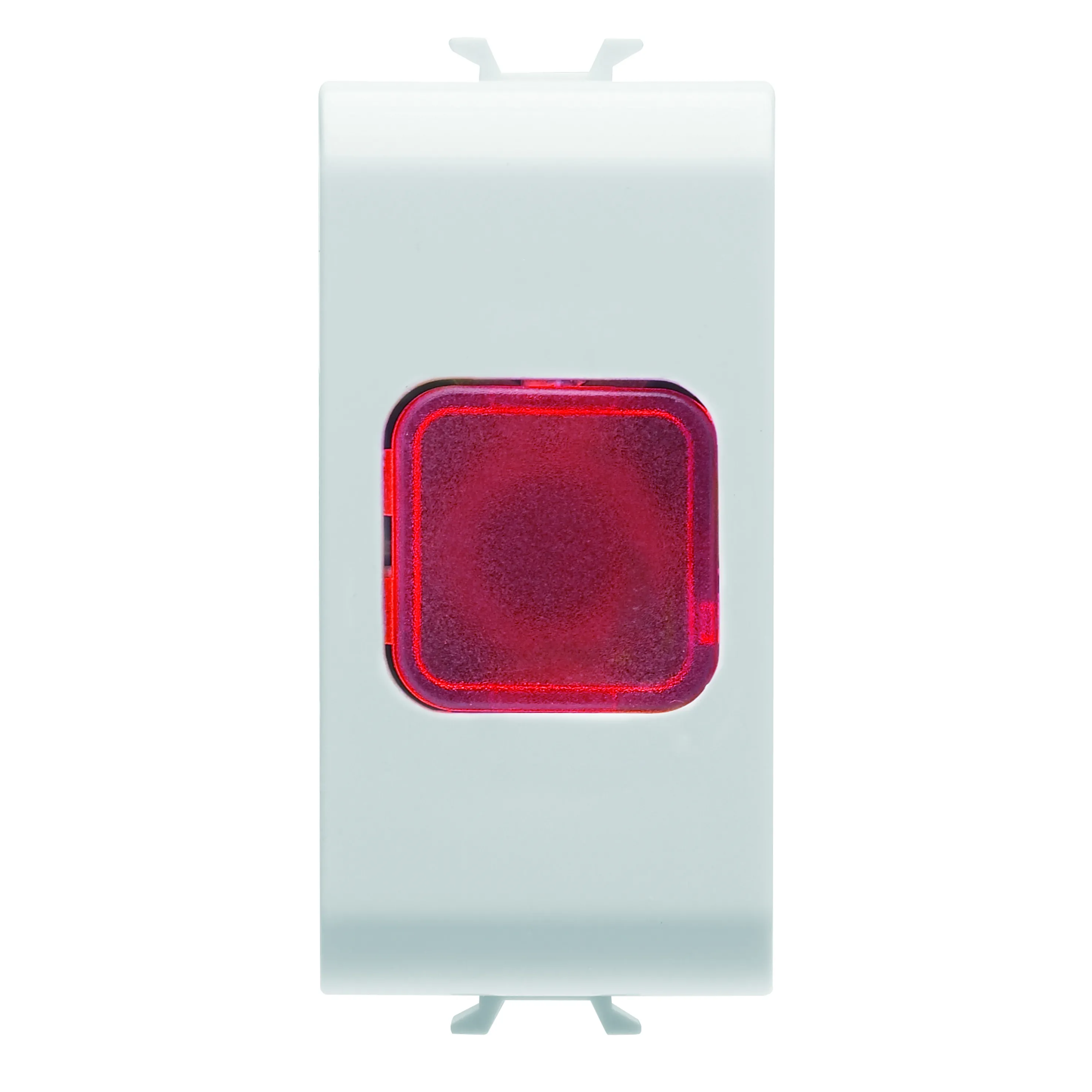 Lampa, indicatoare, unica, rosu, 1, modul, alb, lucios, Gewiss, Chorus, GW10623