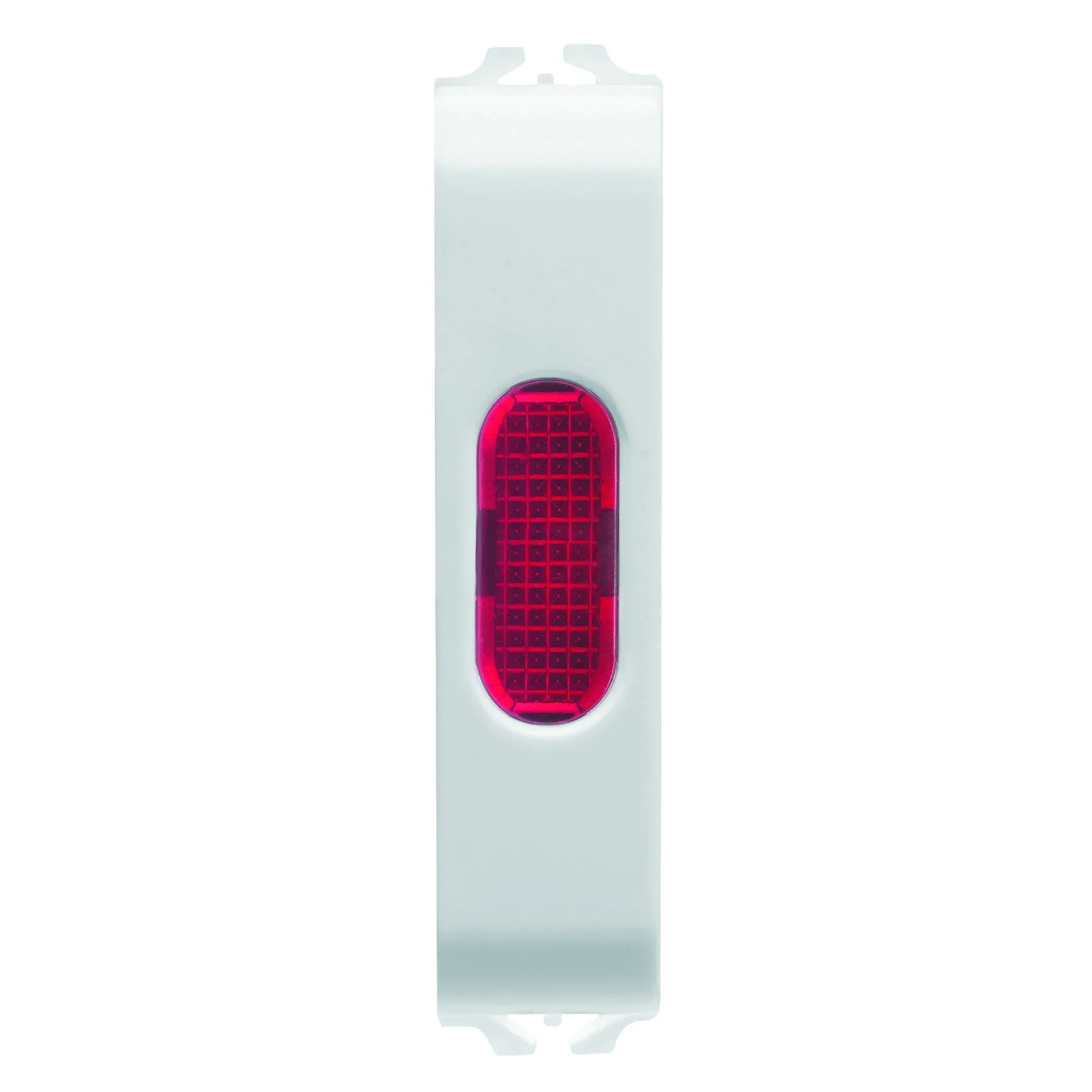 Lampa, indicatoare, unica, rosu, 1/2, modul, alb, lucios, Gewiss, Chorus, GW10643