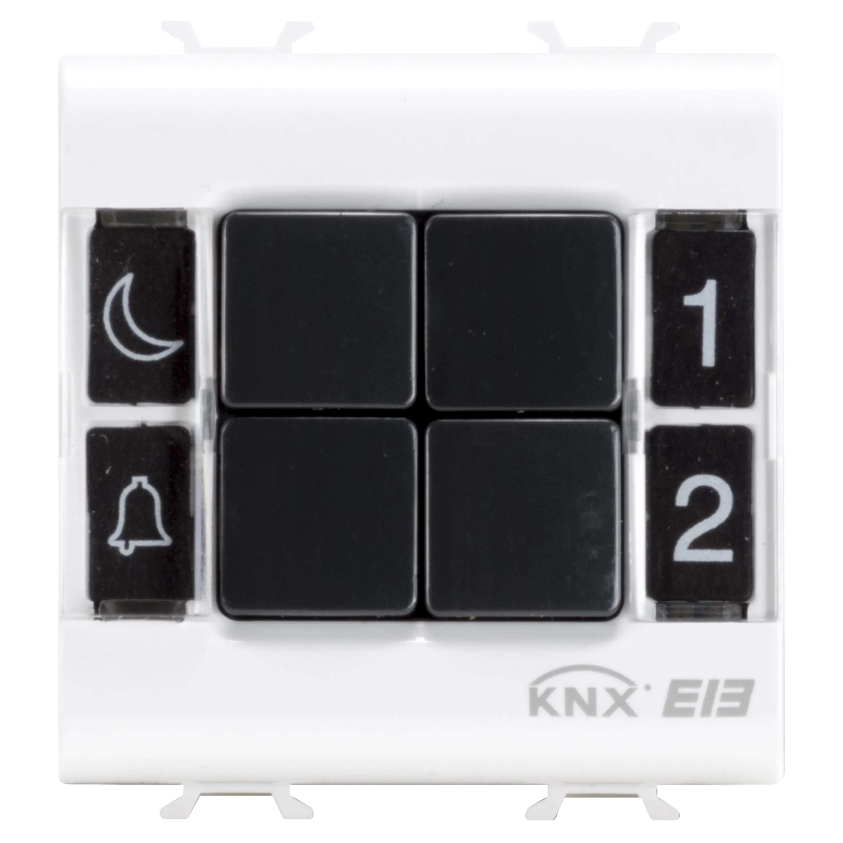 Panou, cu, butoane, KNX, 4, canale, 2, module, alb, lucios,, Gewiss, Chorus, GW10782