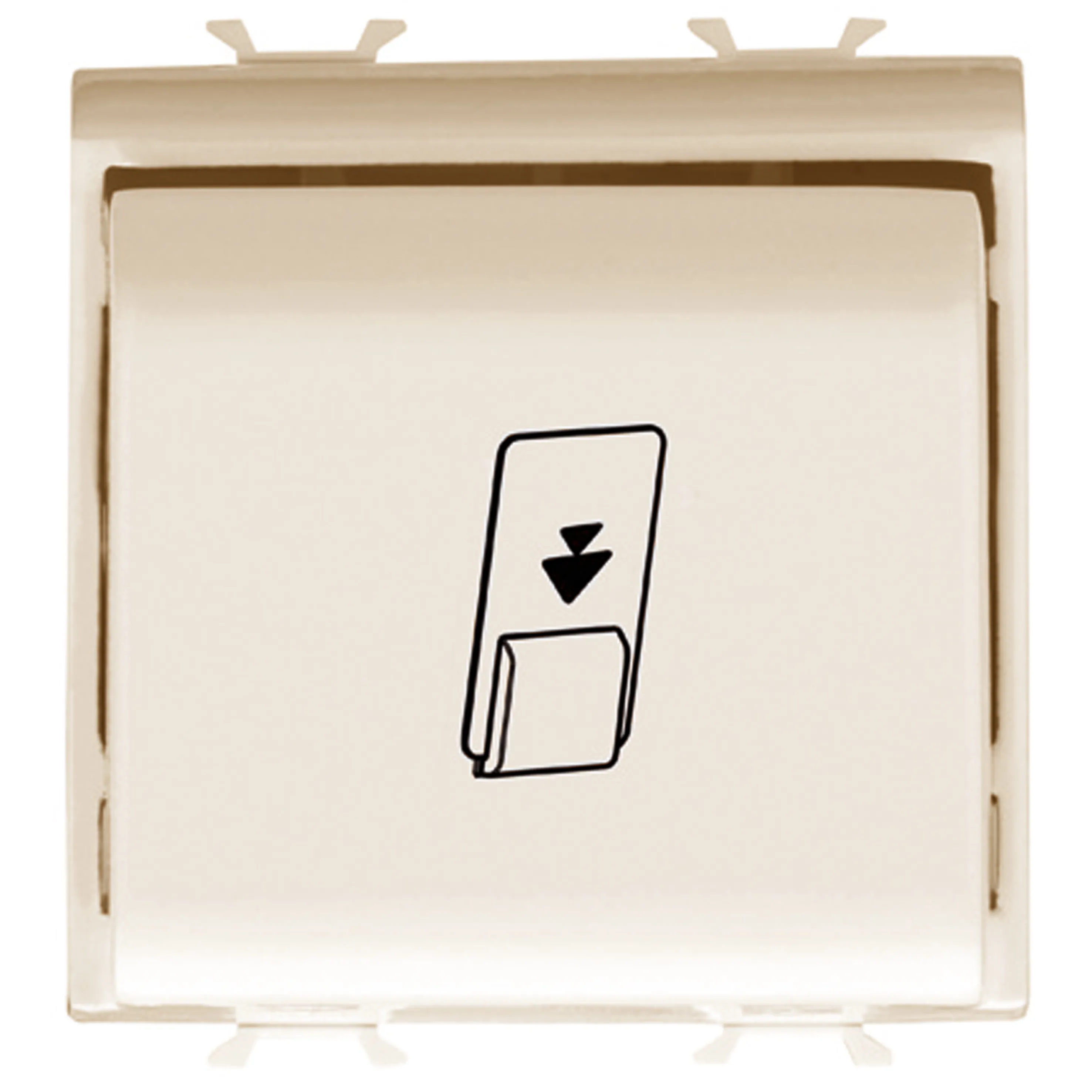 Intrerupator, card, 1P, NA, 16AX, LED, 2, module, fildes, Gewiss, Chorus, GW11039 
