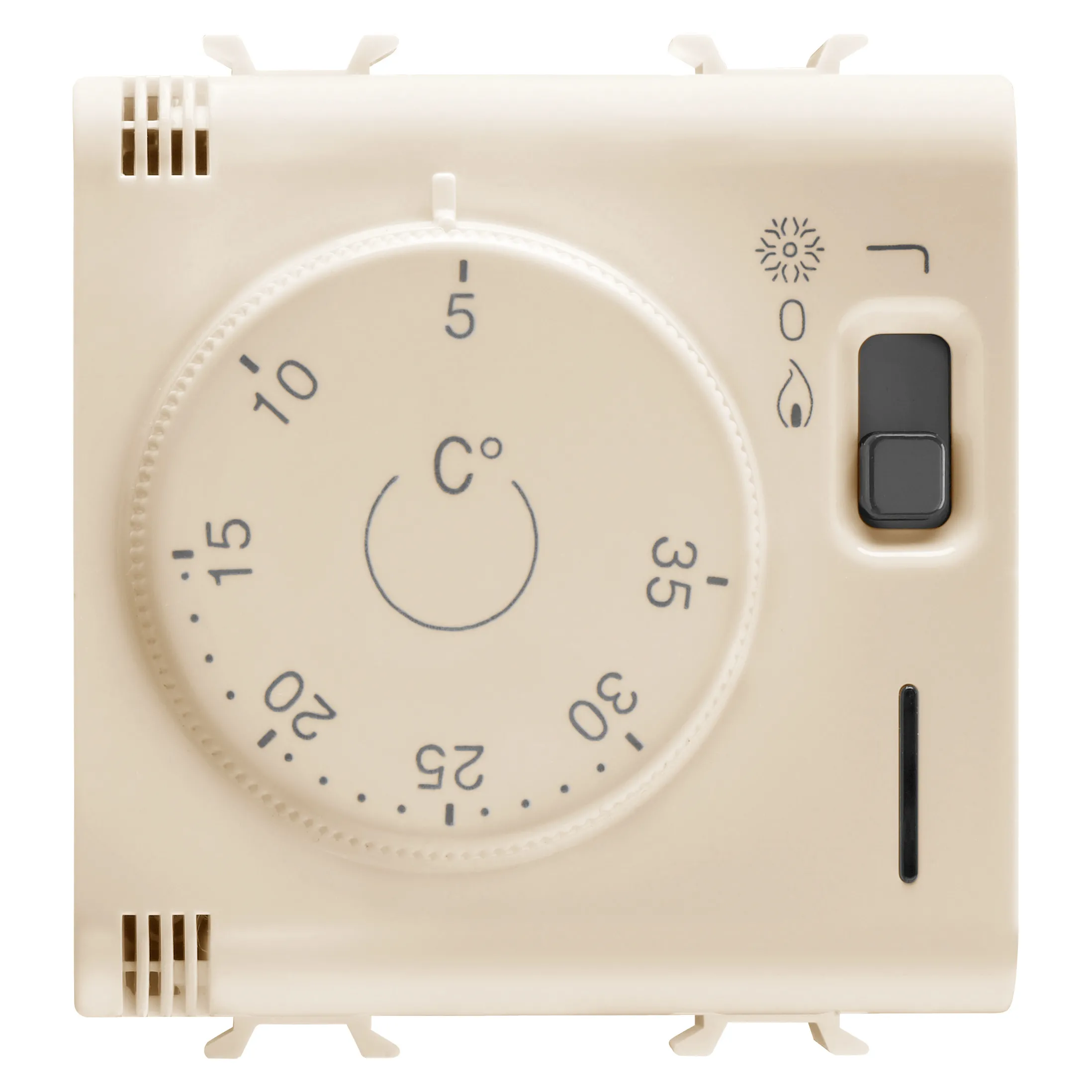 Termostat, 230V, c.a., 50/60Hz, 2, module, fildes, Gewiss, Chorus, GW11705