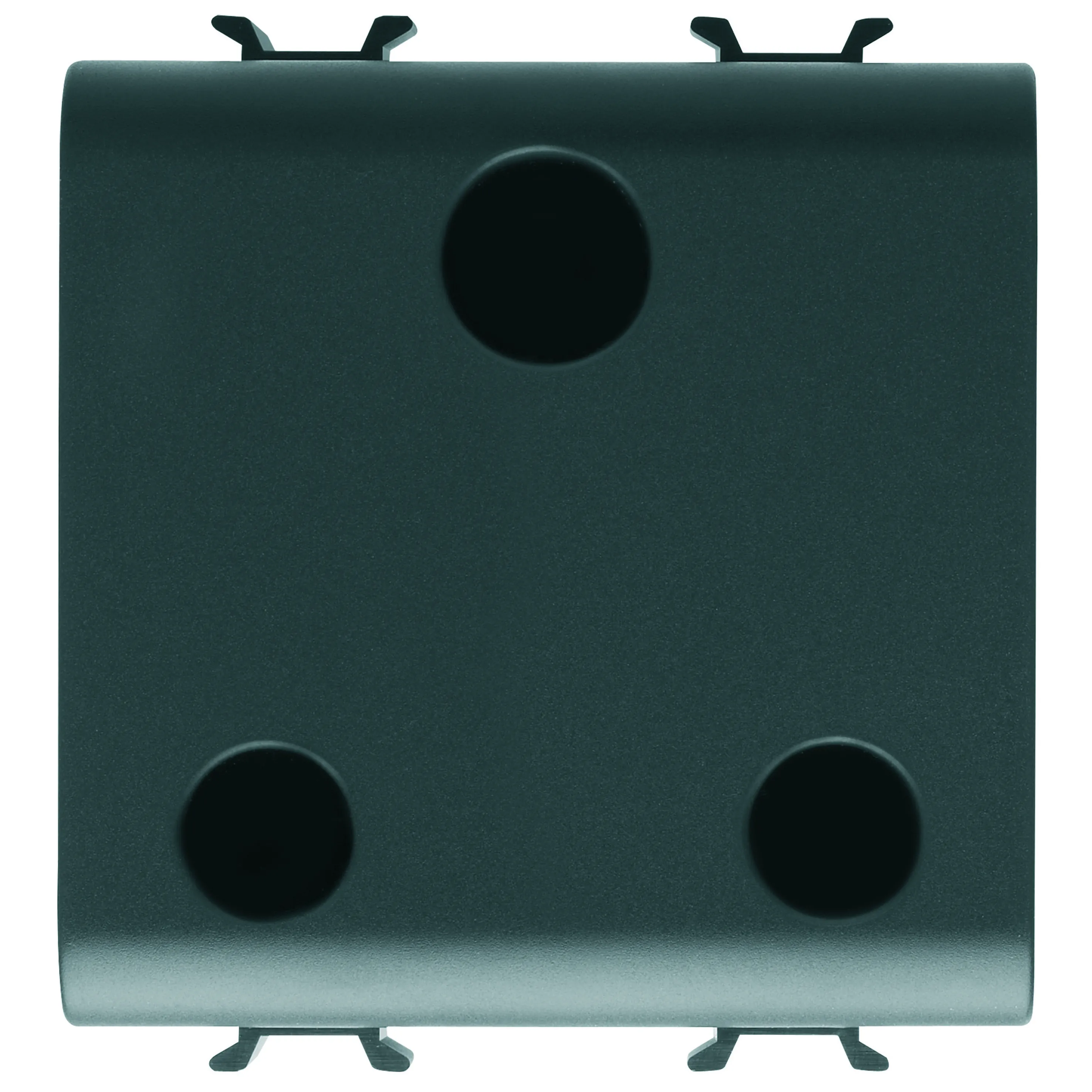 Priza, standard, Gewiss, Chorus, britanica, 250V, c.a., 2P+E, 15A, 2, circuite, negru, satinat, GW12297