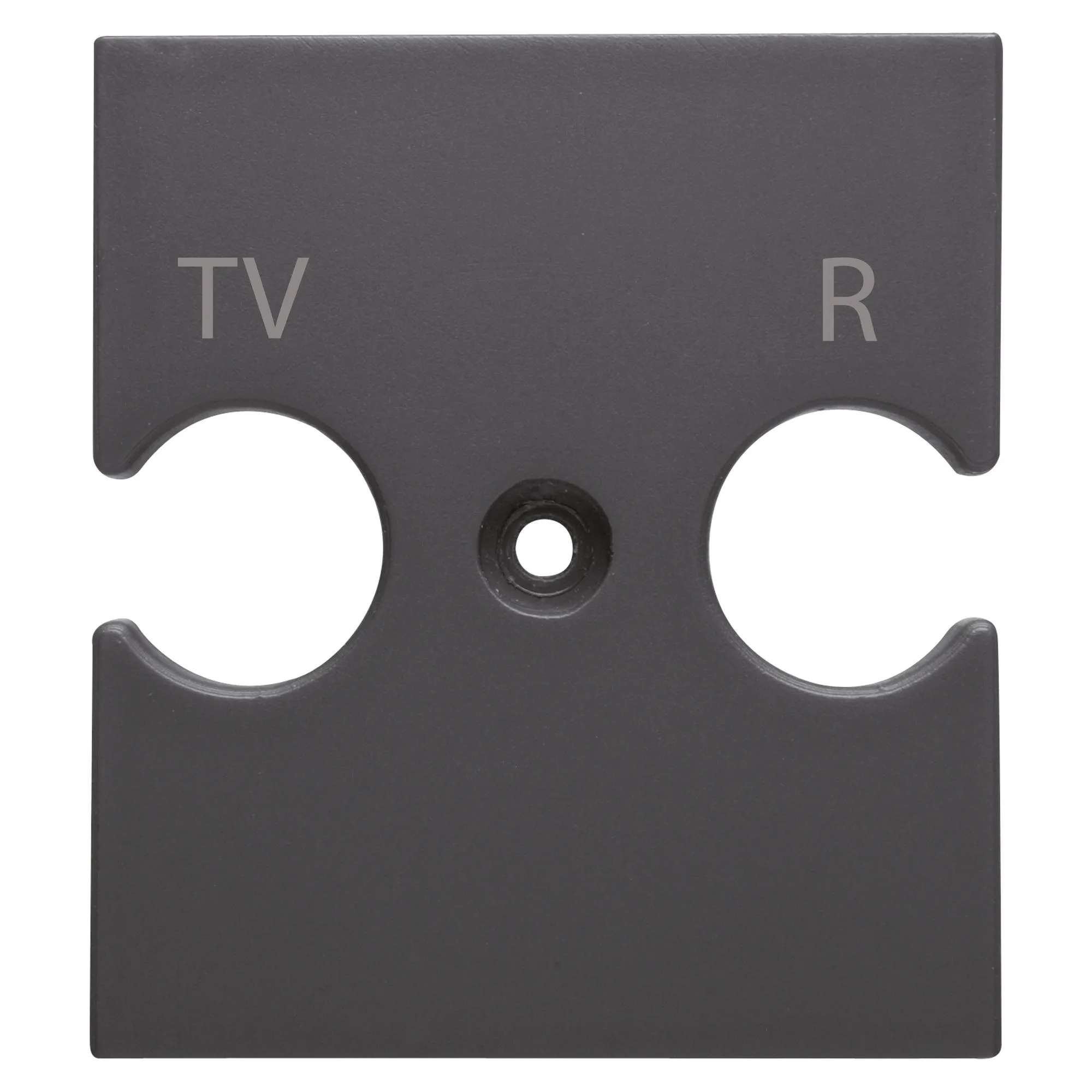 Suport, universal, -, priză, combinată, TV-R, negru, satinat, Gewiss, Chorus, GW12386 