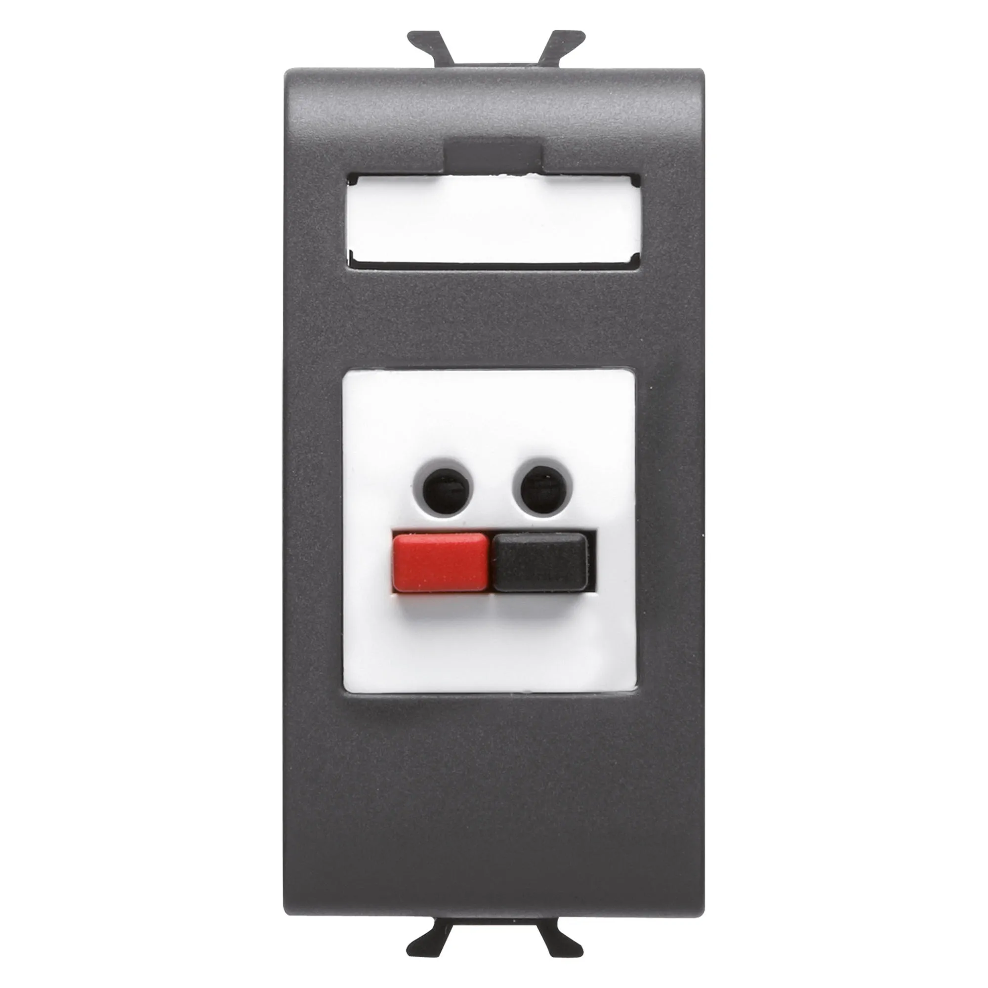 Priza, audio, si, video, Gewiss, Chorus, priza, difuzor, 1, modul, negru, satinat, GW12458