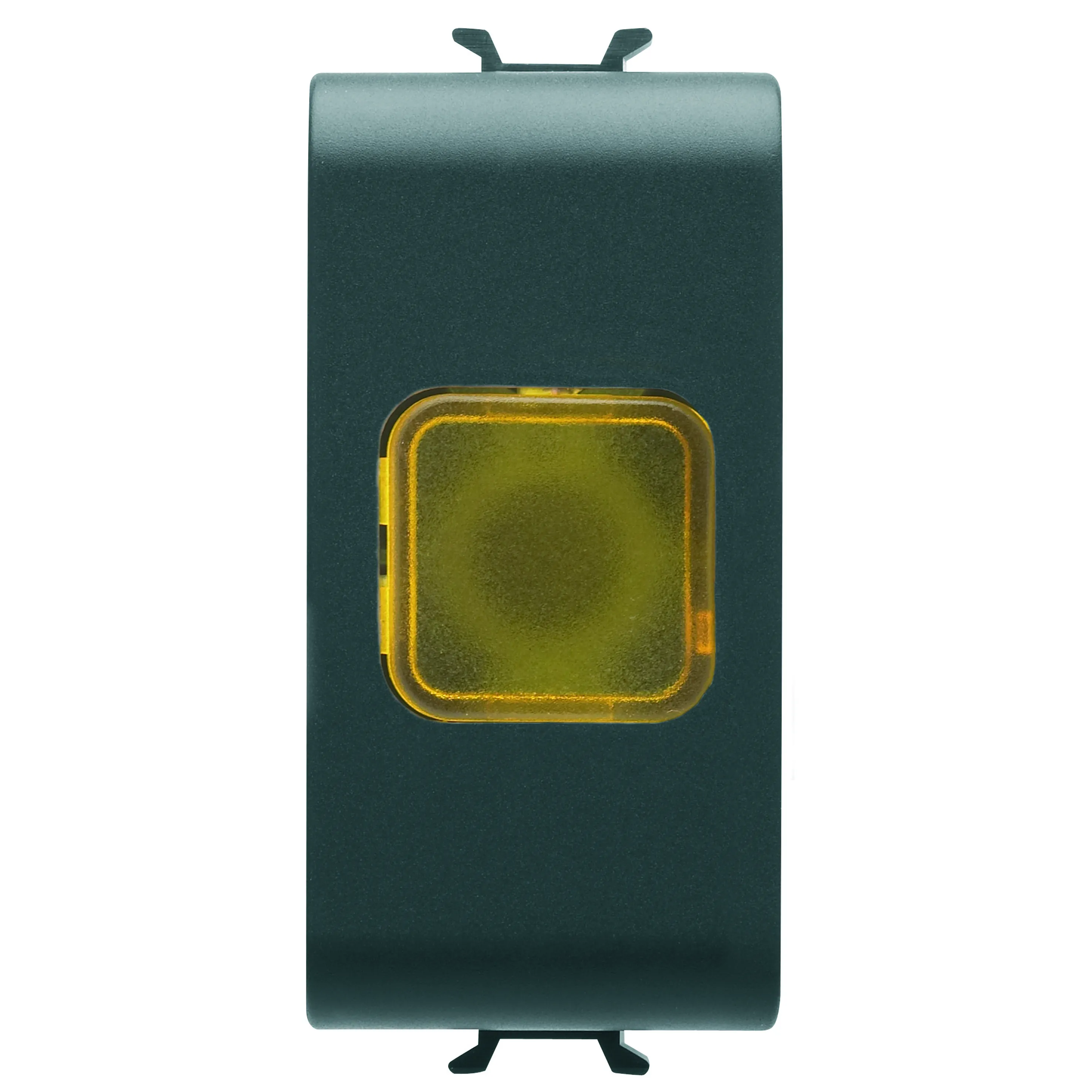 Lampa, indicatoare, simpla, chihlimbar, 1, modul, negru, satinat, Gewiss, Chorus, GW12624