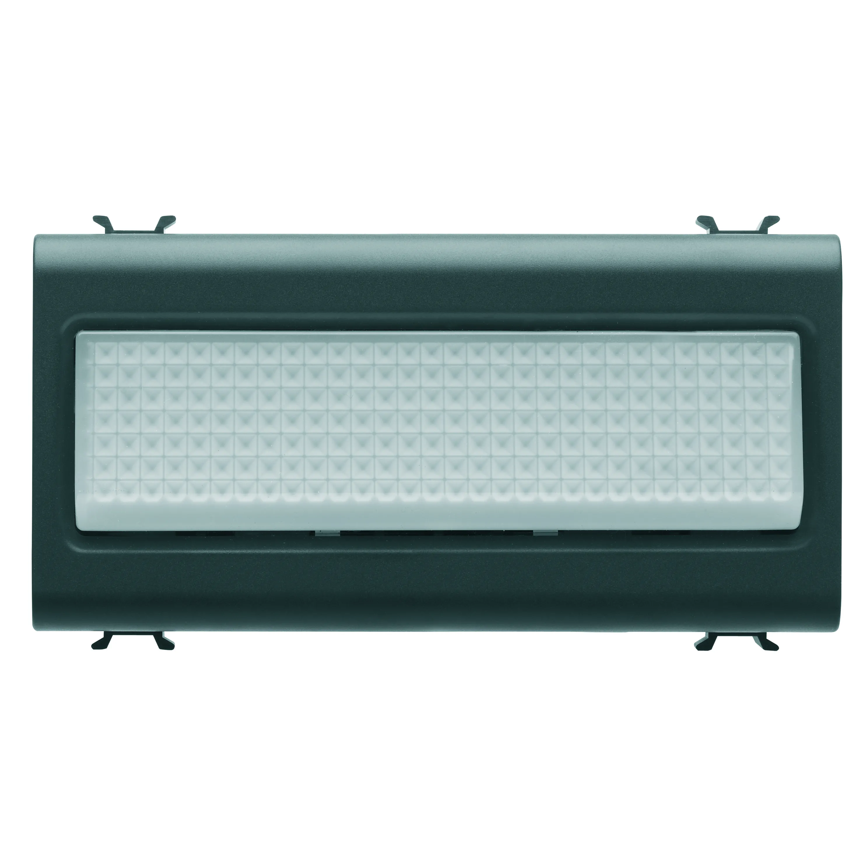 Lampa, de, urcare, a, scarilor, 12V, c.a./c.c., /, 230V, c.a., 50/60, Hz, opal, 4, module, negru, satinat, Gewiss, Chorus, GW12656