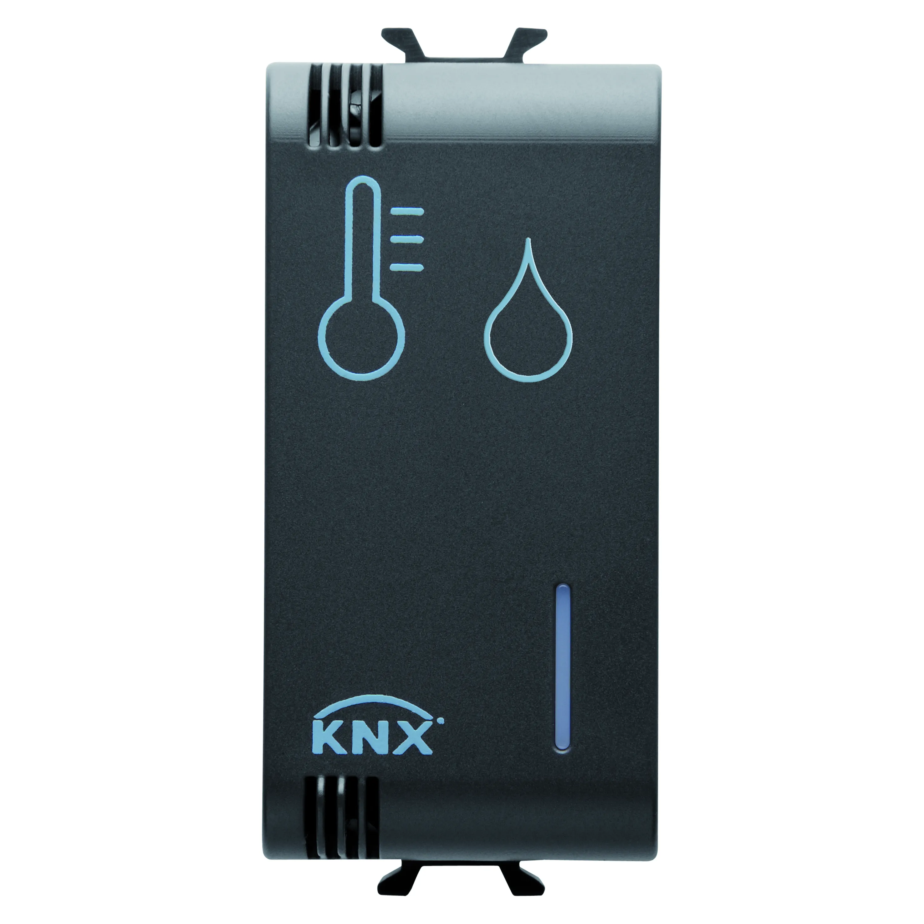 Senzor, de, umiditate/temperatura, Gewiss, Chorus, KNX, 1, modul, negru, satinat, GW12799H
