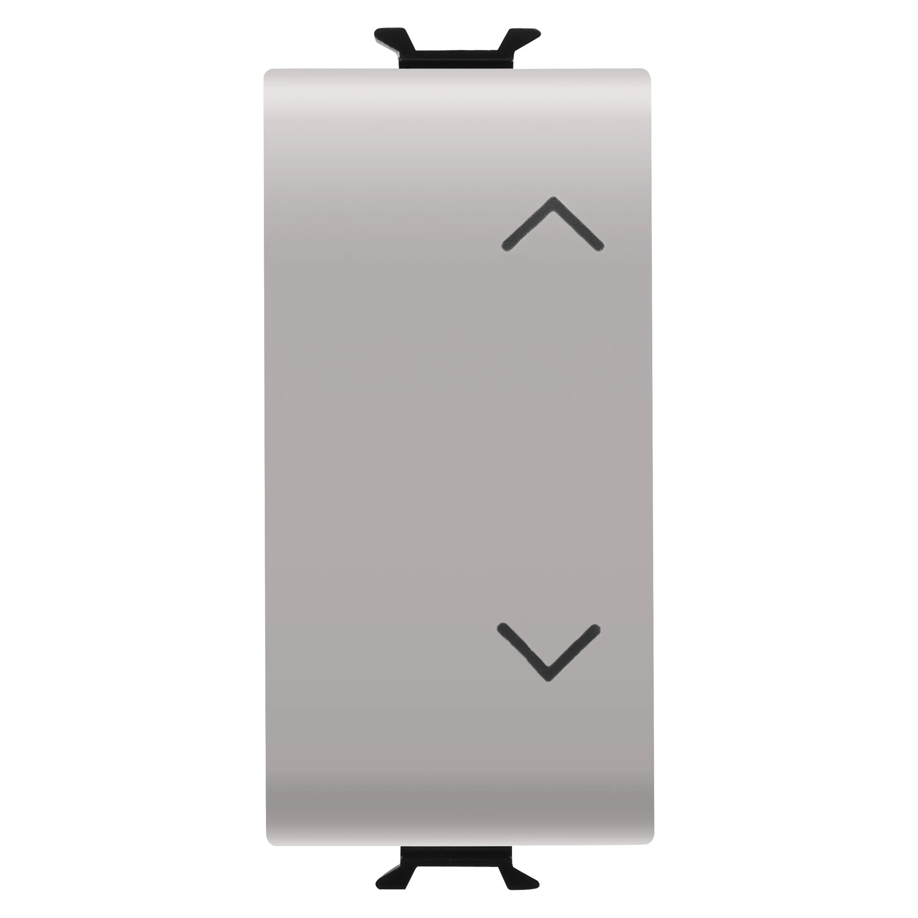 Buton, cu, revenire, 1P, 250V, NO+NO, 10A, cu, interblocare, simbol, sus-jos, 1, modul, satinat, natural, bej, Gewiss, Chorus, GW13140