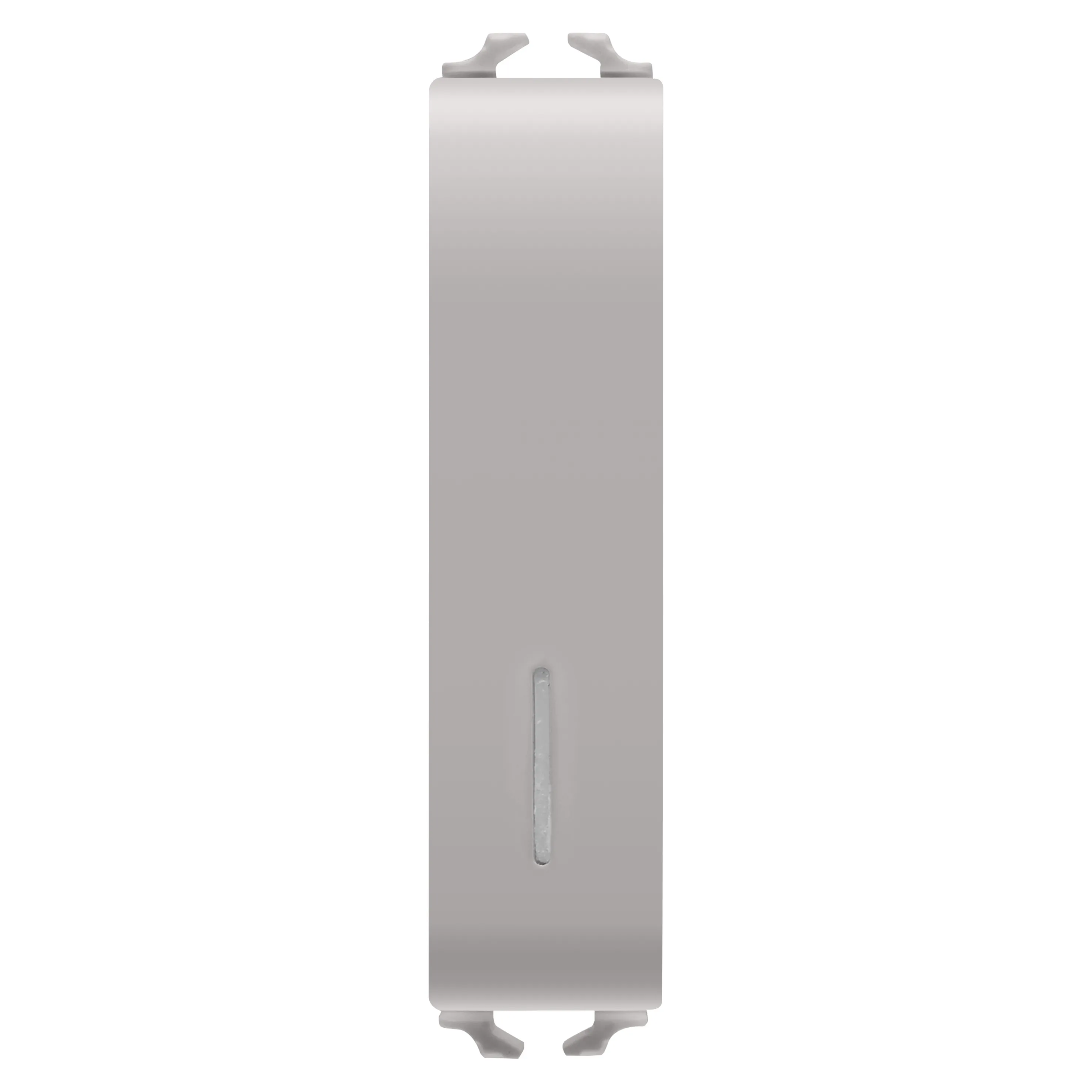 Buton, cu, revenire, 1P, 250V, c.a., NO, 10A, iluminabil, difuzor, 1/2, modul, satinat, natural, bej, Gewiss, Chorus, GW13162