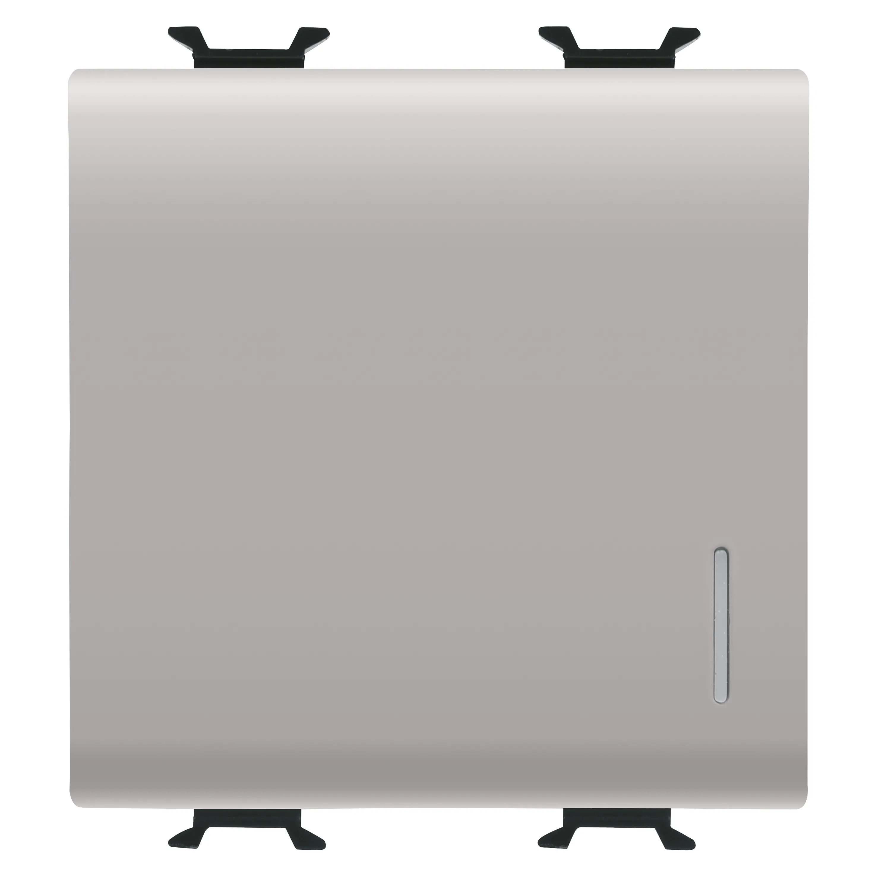 Buton, cu, revenire, 1P, 250V, c.a., borne, cablare, rapida, NO, 16A, iluminabil, difuzor, 2, module, bej, satinat, natural, Gewiss, Chorus, GW13172F