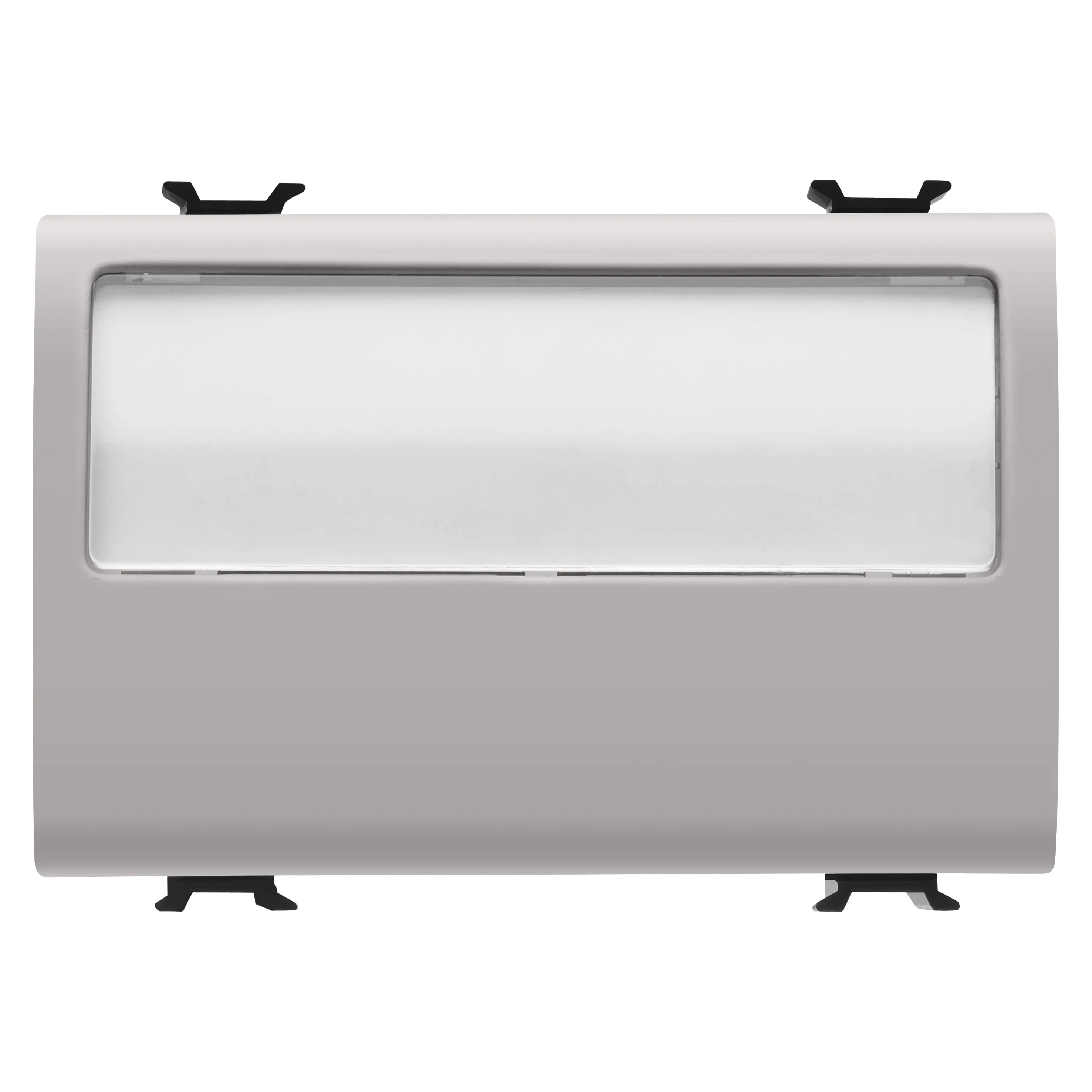 Buton, cu, revenire, cu, placuta, identificare, iluminabila, 250V, NO, 10A, 3, module, bej, satinat, natural, Gewiss, Chorus, GW13192