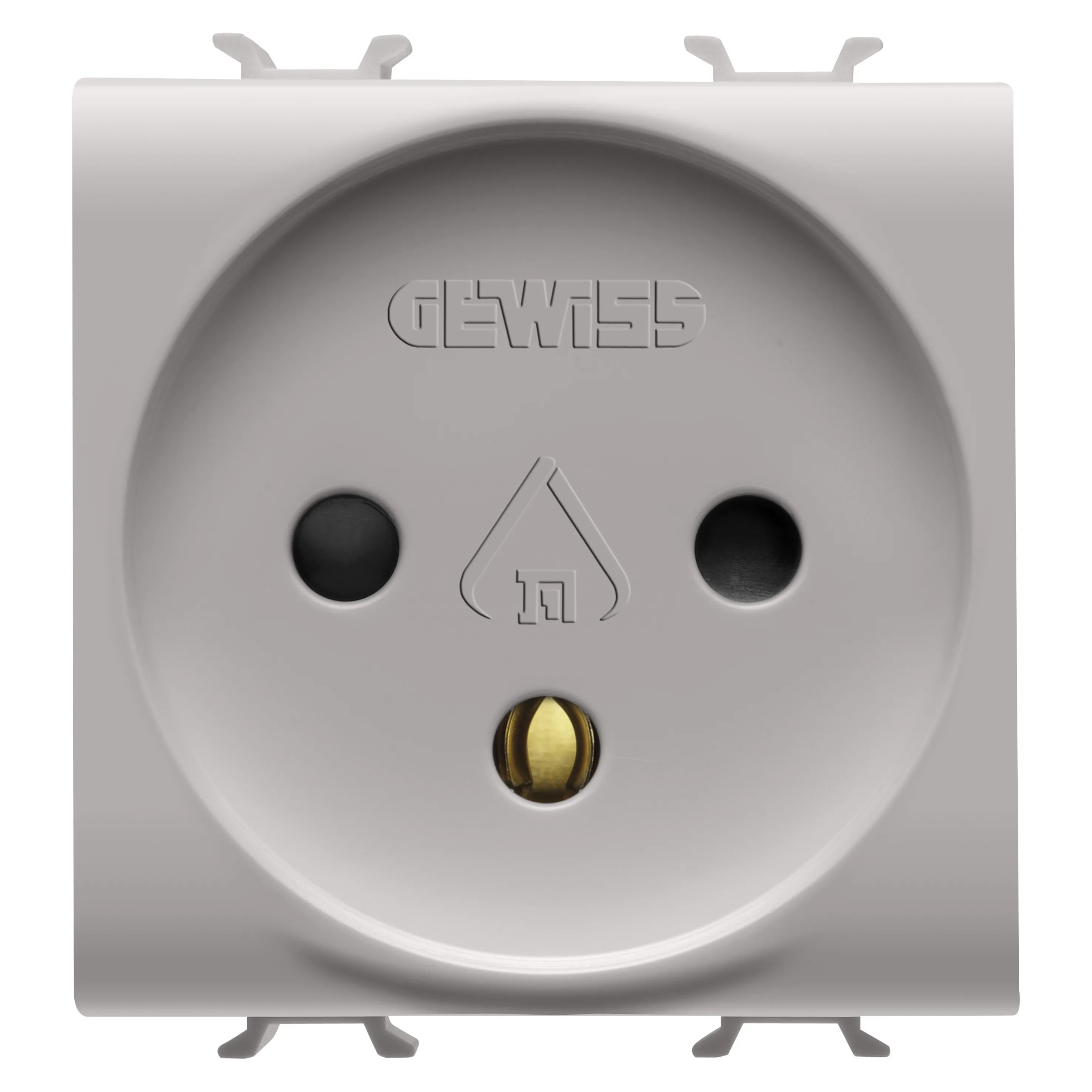 Priza, standard, Gewiss, Chorus, israeliana, 250V, c.a., 2P+E, 16A, 2, module, bej, satinat, natural, GW13281