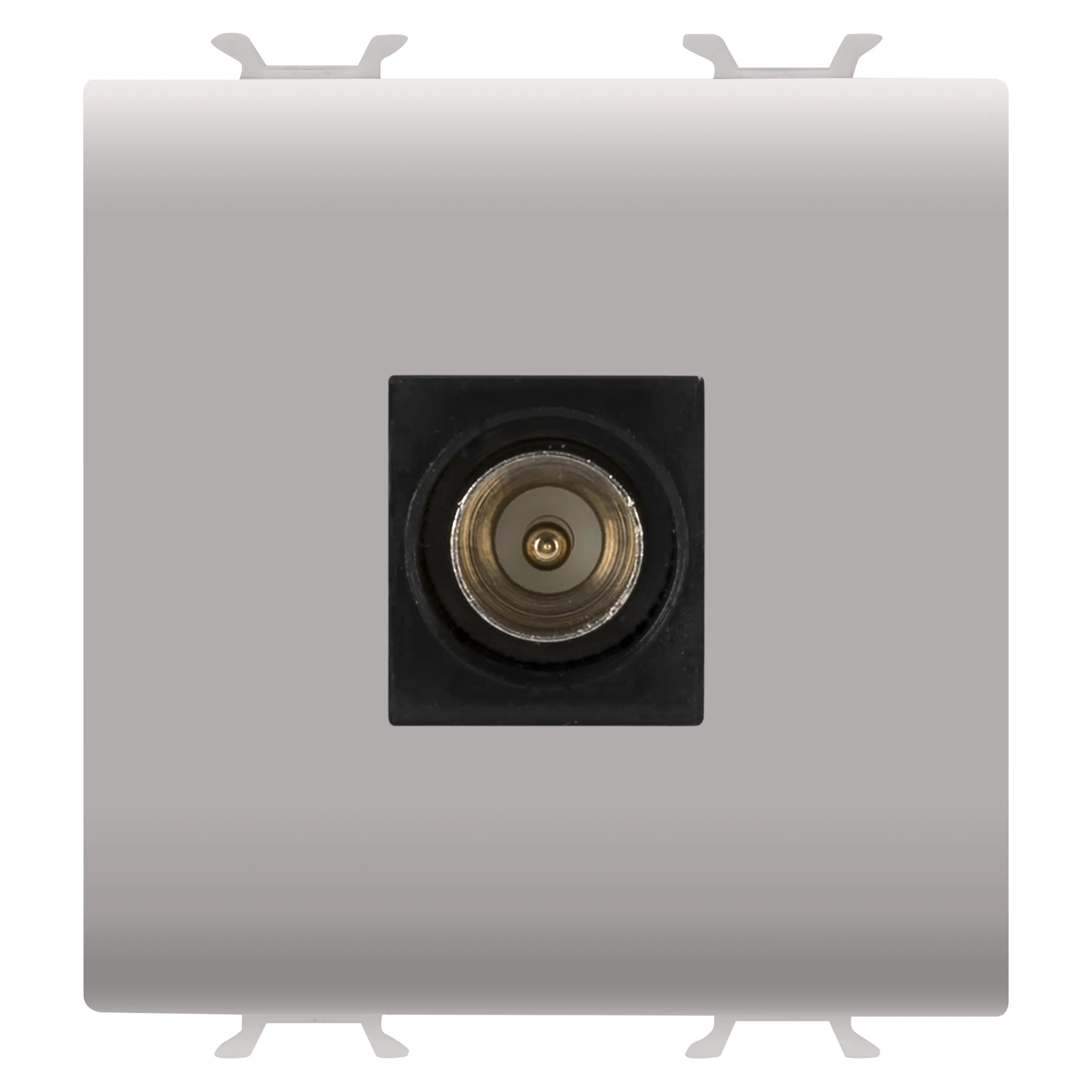 Priza, TV, coaxiala, Gewiss, Chorus, cu, ecranare, clasa, A, conector, tata, IEC, 95, mm, directa, 2, module, bej, satinat, natural, GW13367