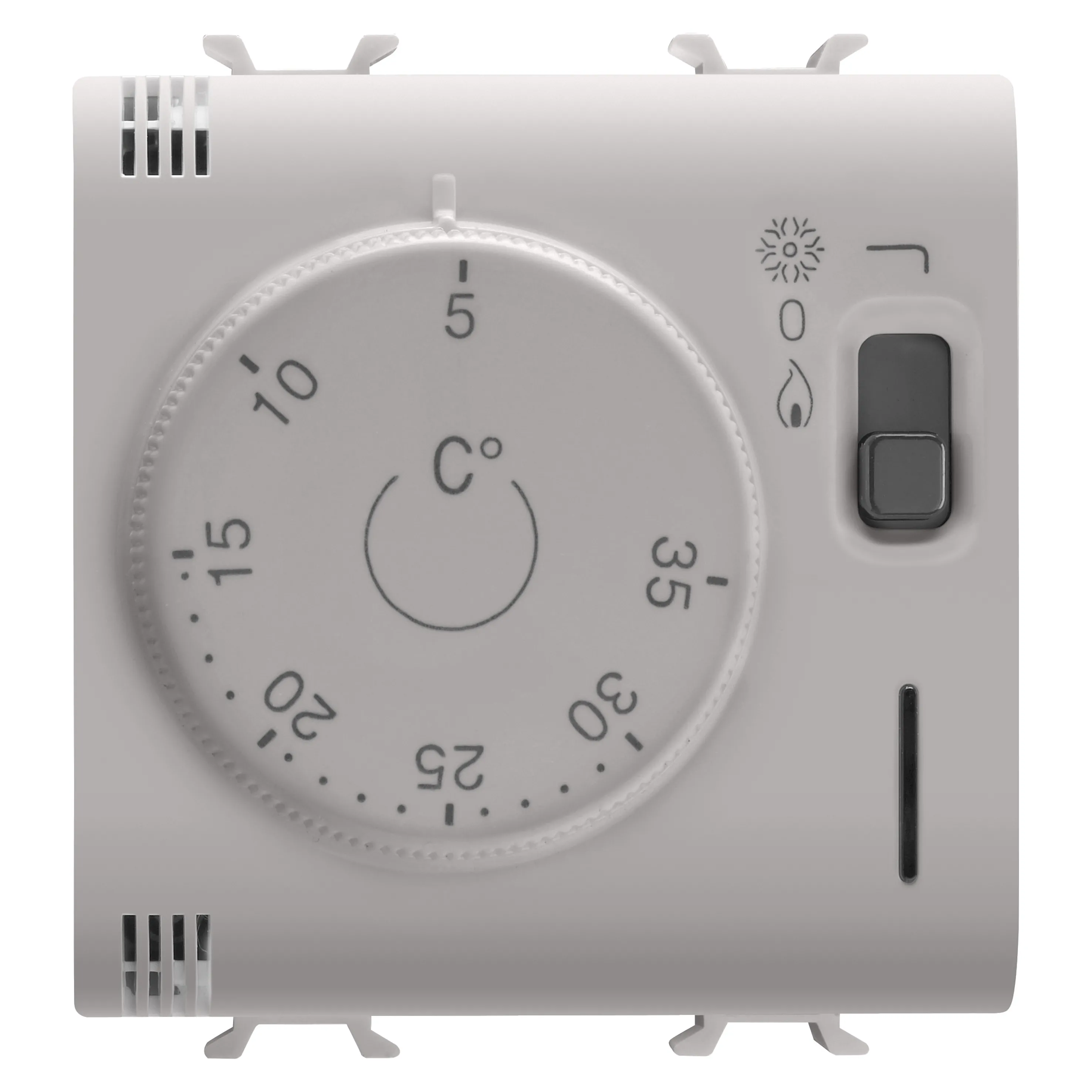 Termostat, 230V, c.a., 50/60Hz, 2, module, bej, satinat, natural, Gewiss, Chorus, GW13705