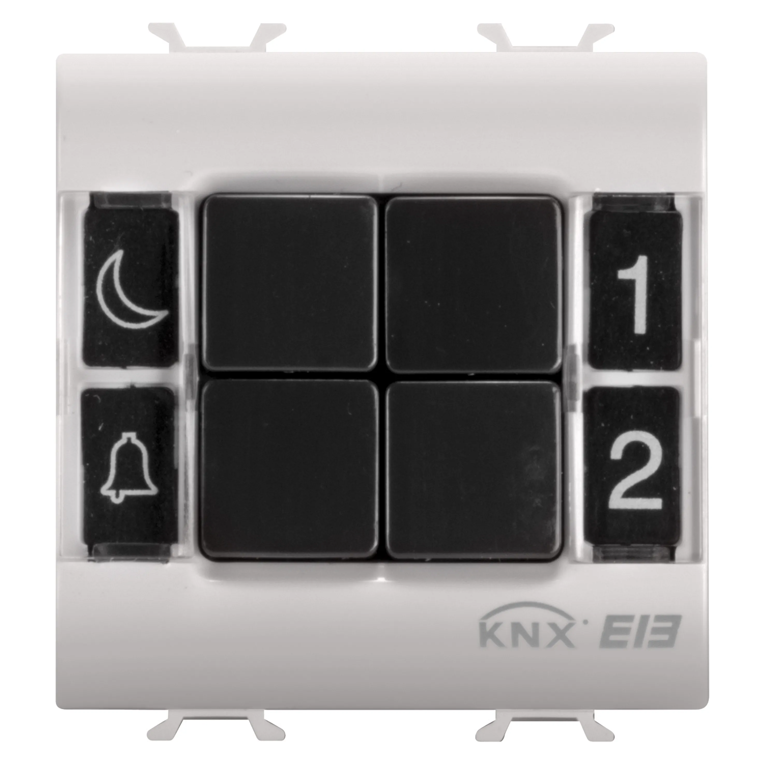 Panou, cu, butoane, KNX, 4, canale, 2, module, bej, satinat, natural, Gewiss, Chorus, GW13782