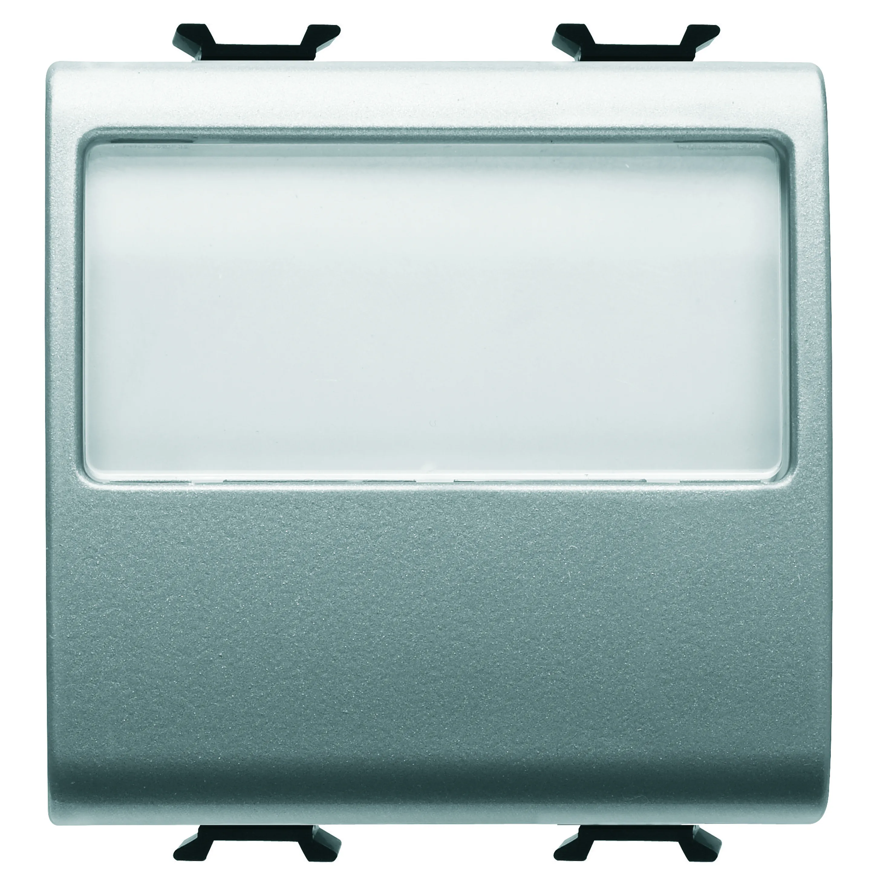 Buton, cu, revenire, cu, placuta, identificare, iluminabila, 250V, NO, 10A, 2, module, titan, Gewiss, Chorus, GW14191