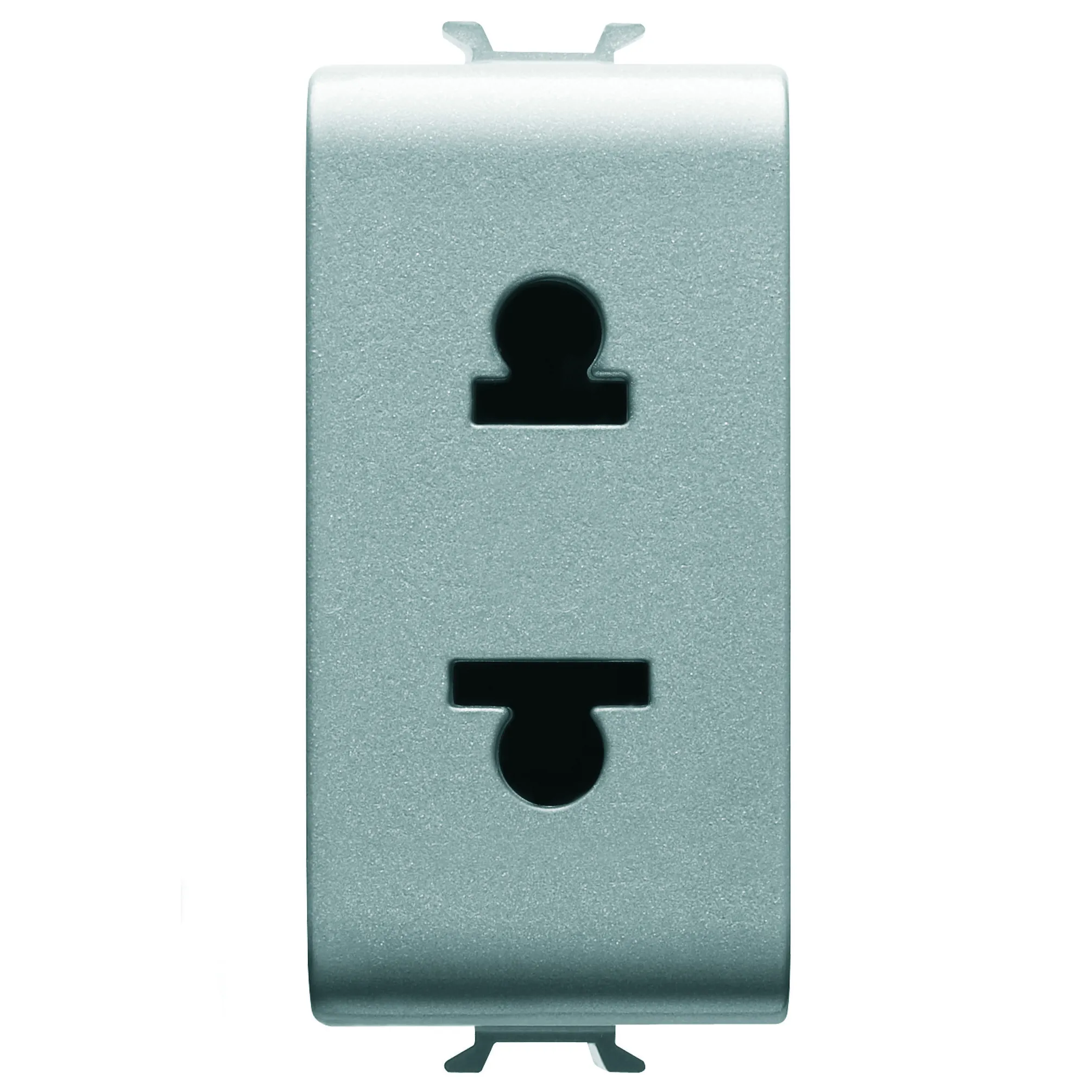 Priza, standard, Gewiss, Chorus, euro-americana, 250/125V, c.a., 2P, 15A, 1, modul, titan, GW14287