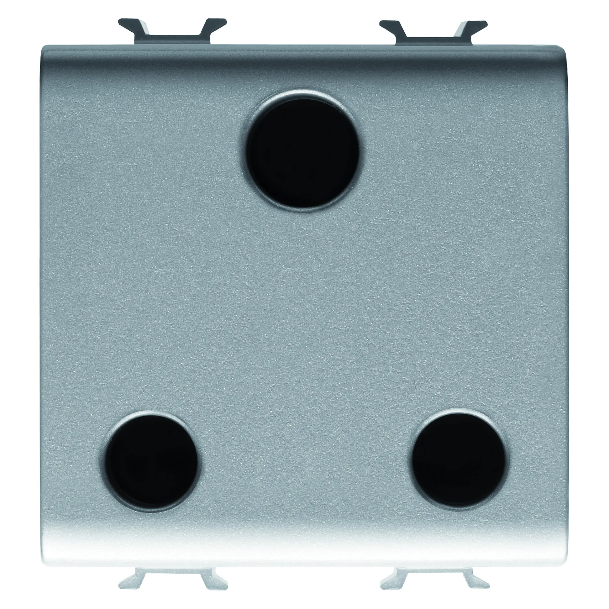 Priza, standard, Gewiss, Chorus, indiana/sud-africana, 250V, c.a., 2P+E, 16A, 2, module, titan, GW14298