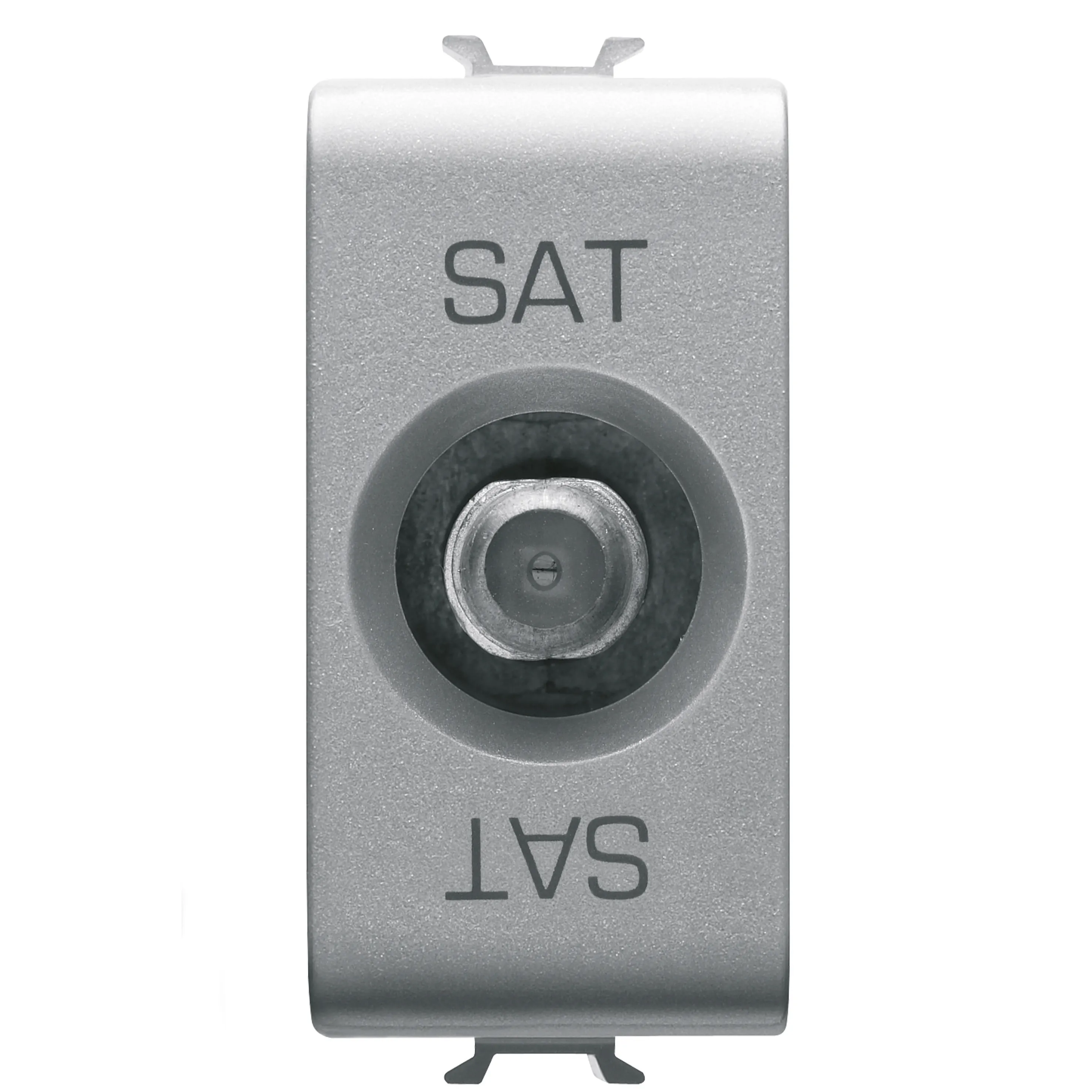 Priza, coaxiala, TV/SAT, Gewiss, Chorus, ecranare, clasa, A, conector, F, mama, directa, cu, trecere, de, curent, 1, modul, titan, GW14371