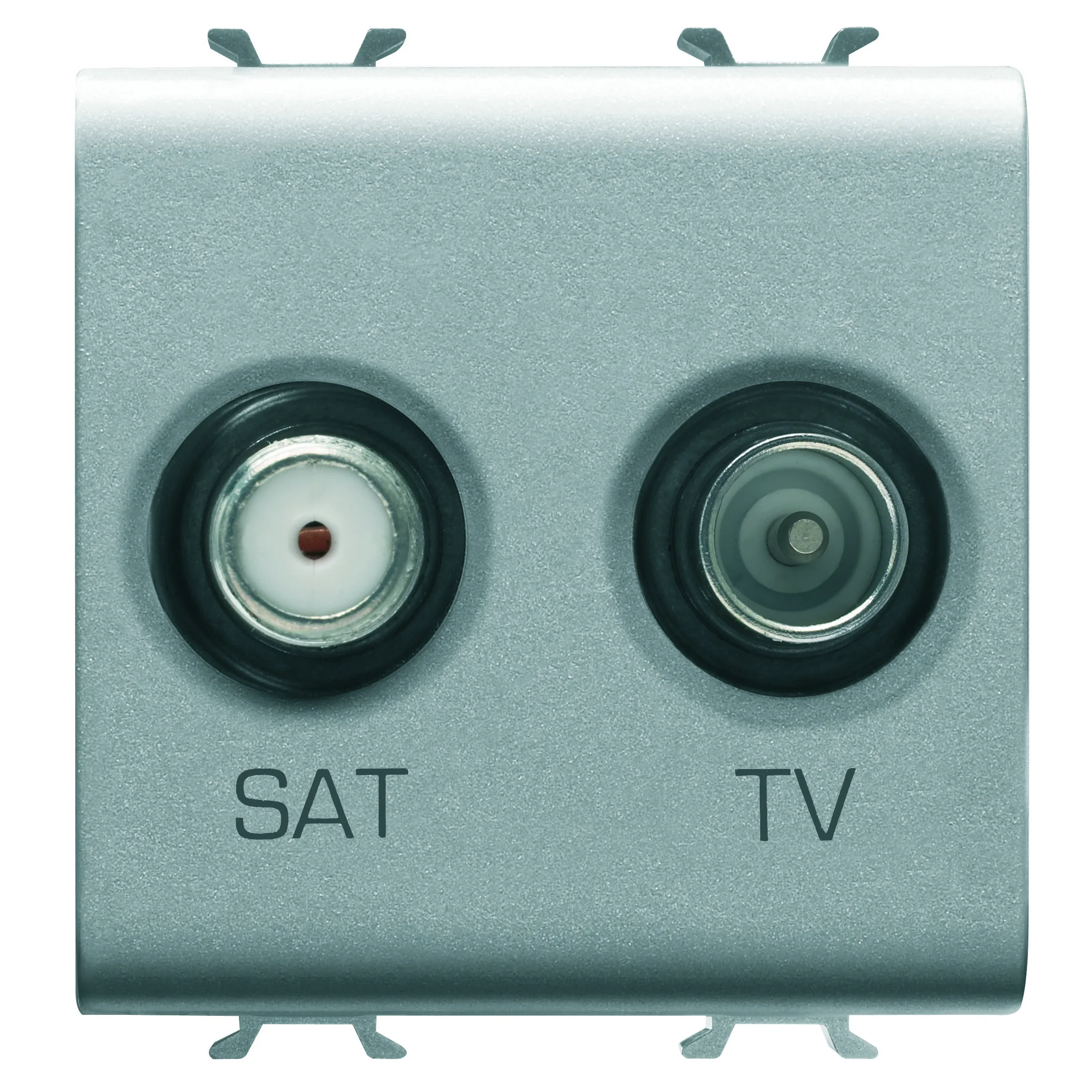 Priza, TV-SAT, Gewiss, Chorus, directa, 2, module, titan, GW14383 