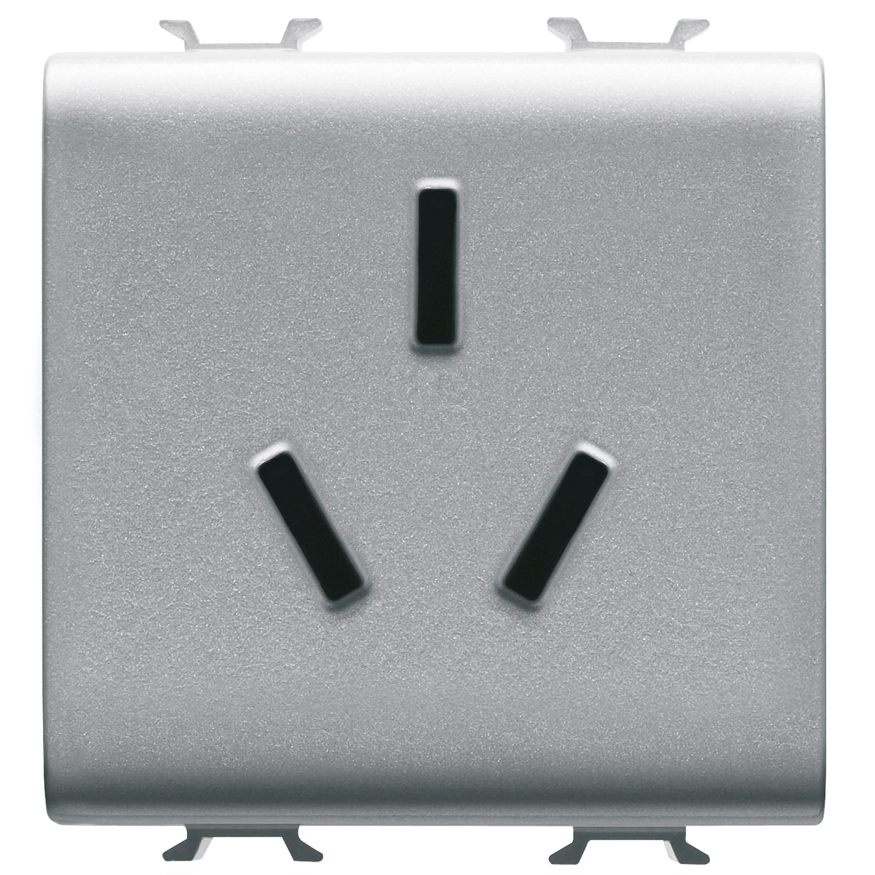 Priza, standard, Gewiss, Chorus, chineza, 250V, c.a., 2P+E, 16A, 2, module, titan, GW14392