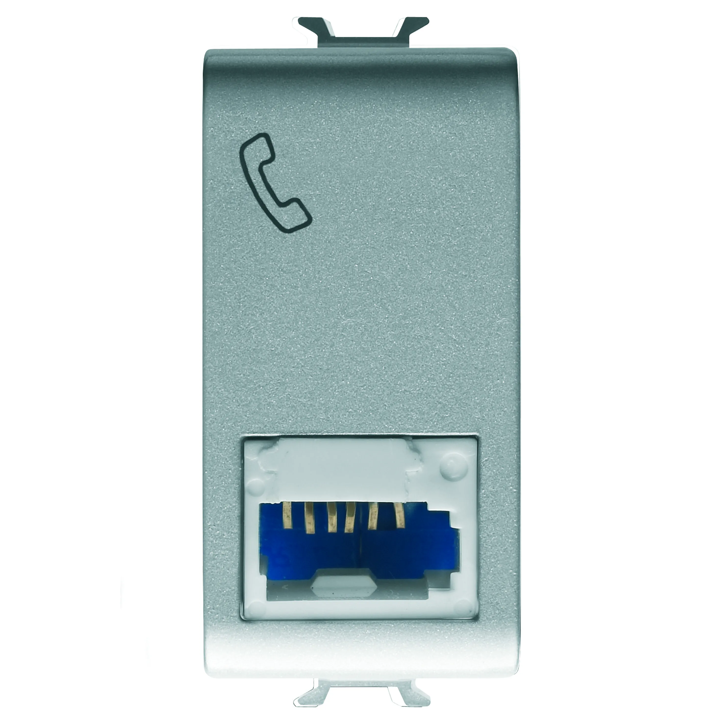 Priza, telefonica, standard, britanica, Gewiss, Chorus, 6, contacte, terminale, cu, insurubare, 1, modul, titan, GW14406