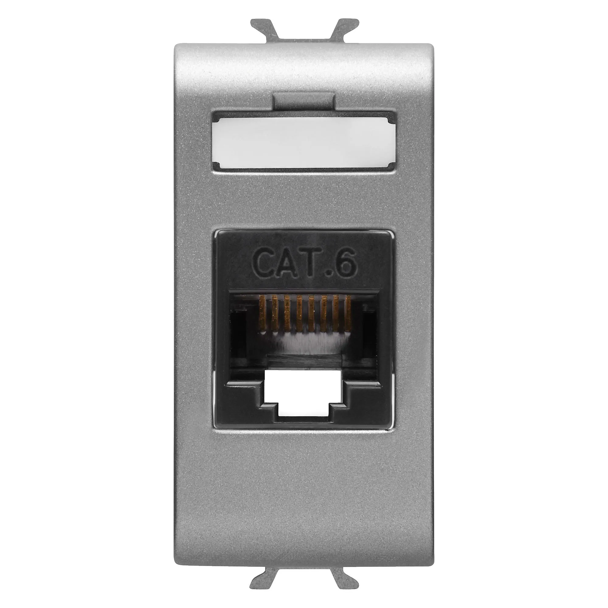 Priza, RJ45, Gewiss, Chorus, categoria, 6, UTP, 1, modul, titan, GW14423