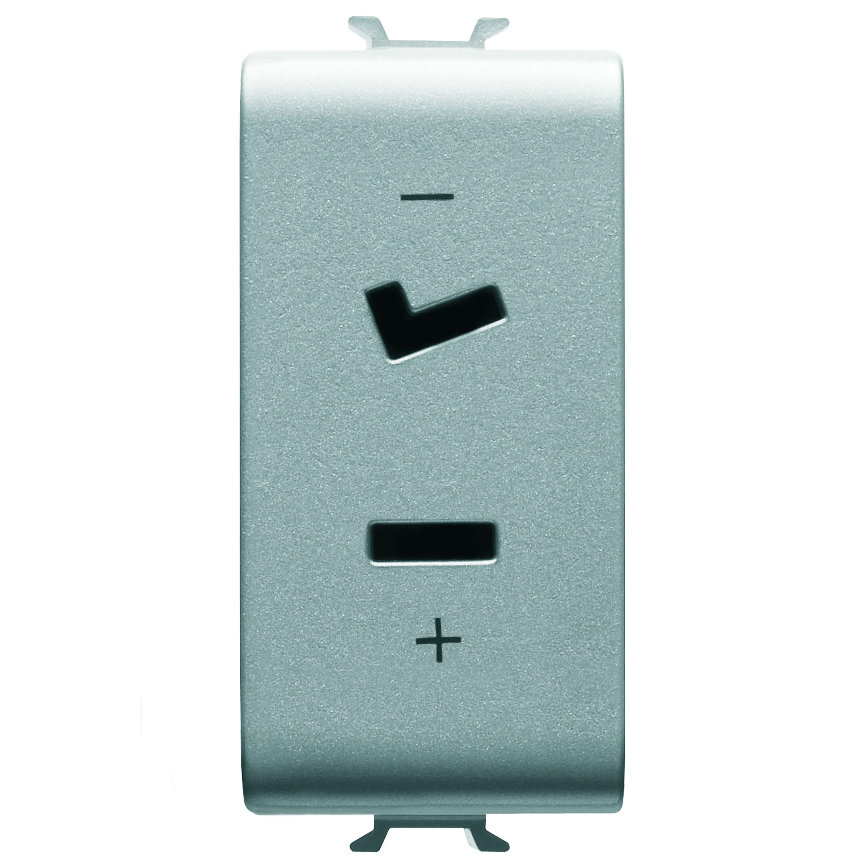 Priza, SELV, Gewiss, Chorus, 2P, 6A, 24V, polarizata, 1, modul, titan, GW14452