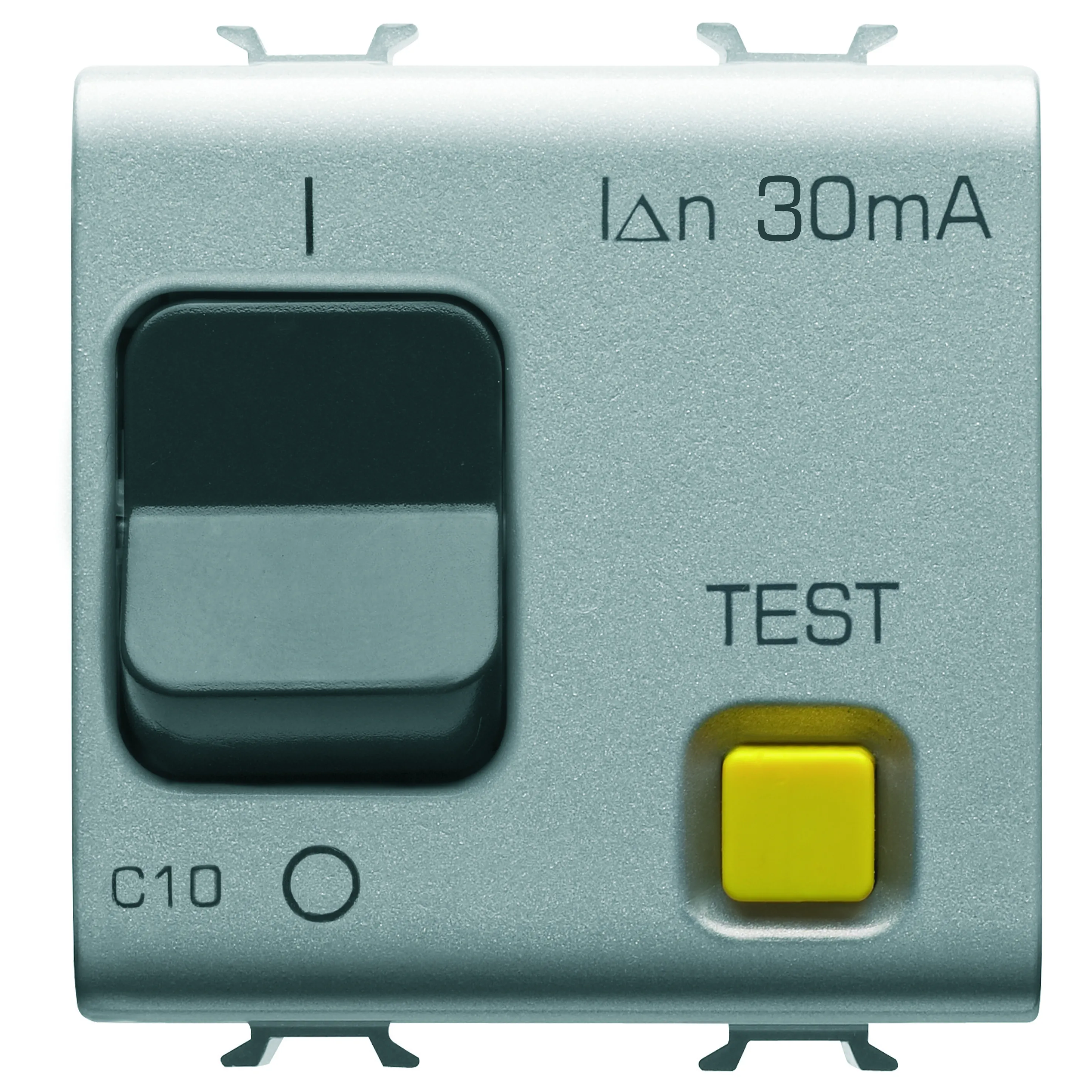 Intrerupator, de, curent, rezidual, cu, protectie, la, supracurent, caracteristica, C, clasa, A, 1P+N, 10A, 230V, c.a., 30mA, 2, module, titan, Gewiss, Chorus, GW14486