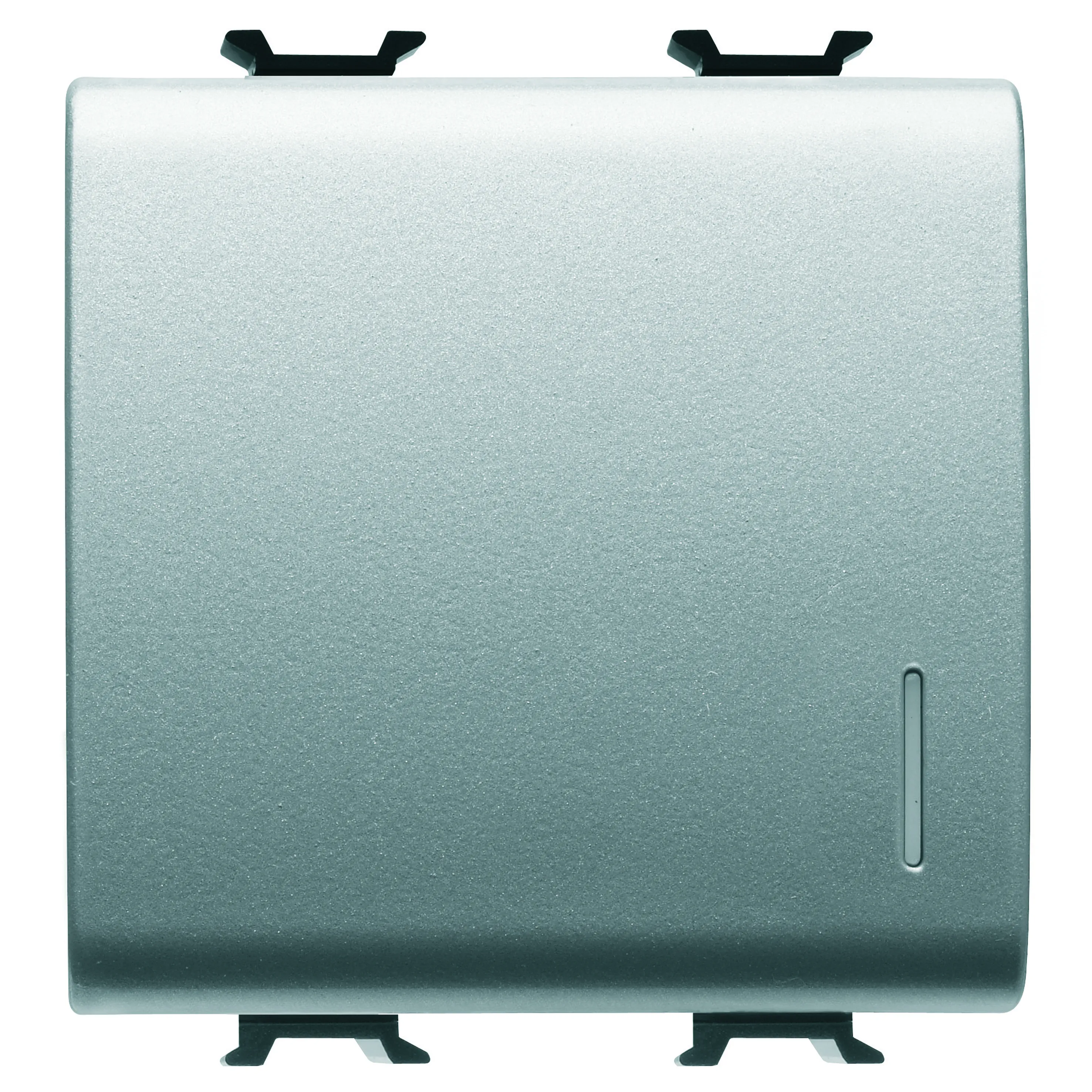 Buton, cu, revenire, electronic, soft-click, iluminabil, din, spate, cu, difuzor, pentru, interfete, contacte, magistrala, 1P, fara, potential, 2, module, titan, Gewiss, Chorus, GW14917
