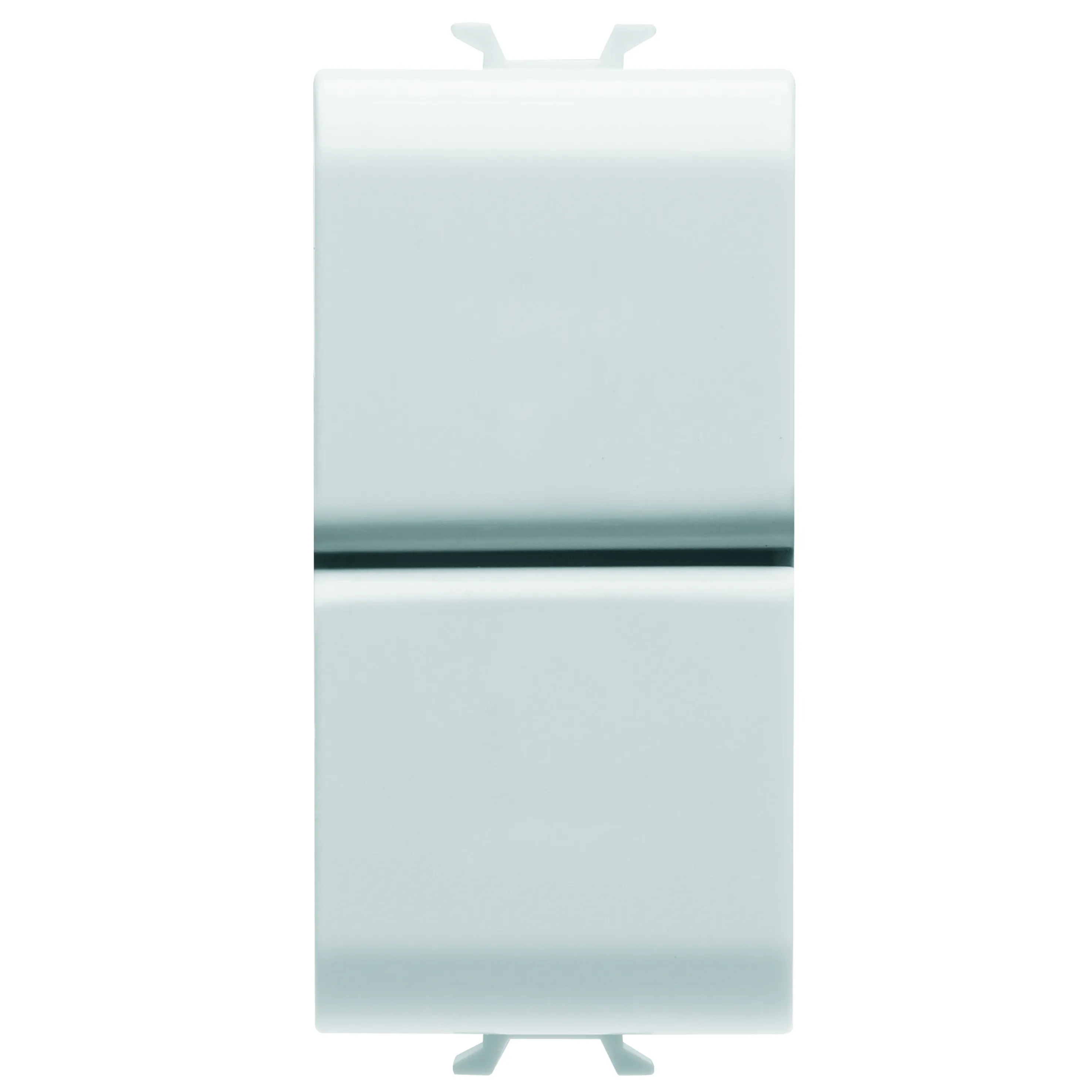 Buton, cu, revenire, 1P, 250V, ac, NO+NO, 16A, dublu, 1, modul, alb, satinat, Gewiss, Chorus, GW15141