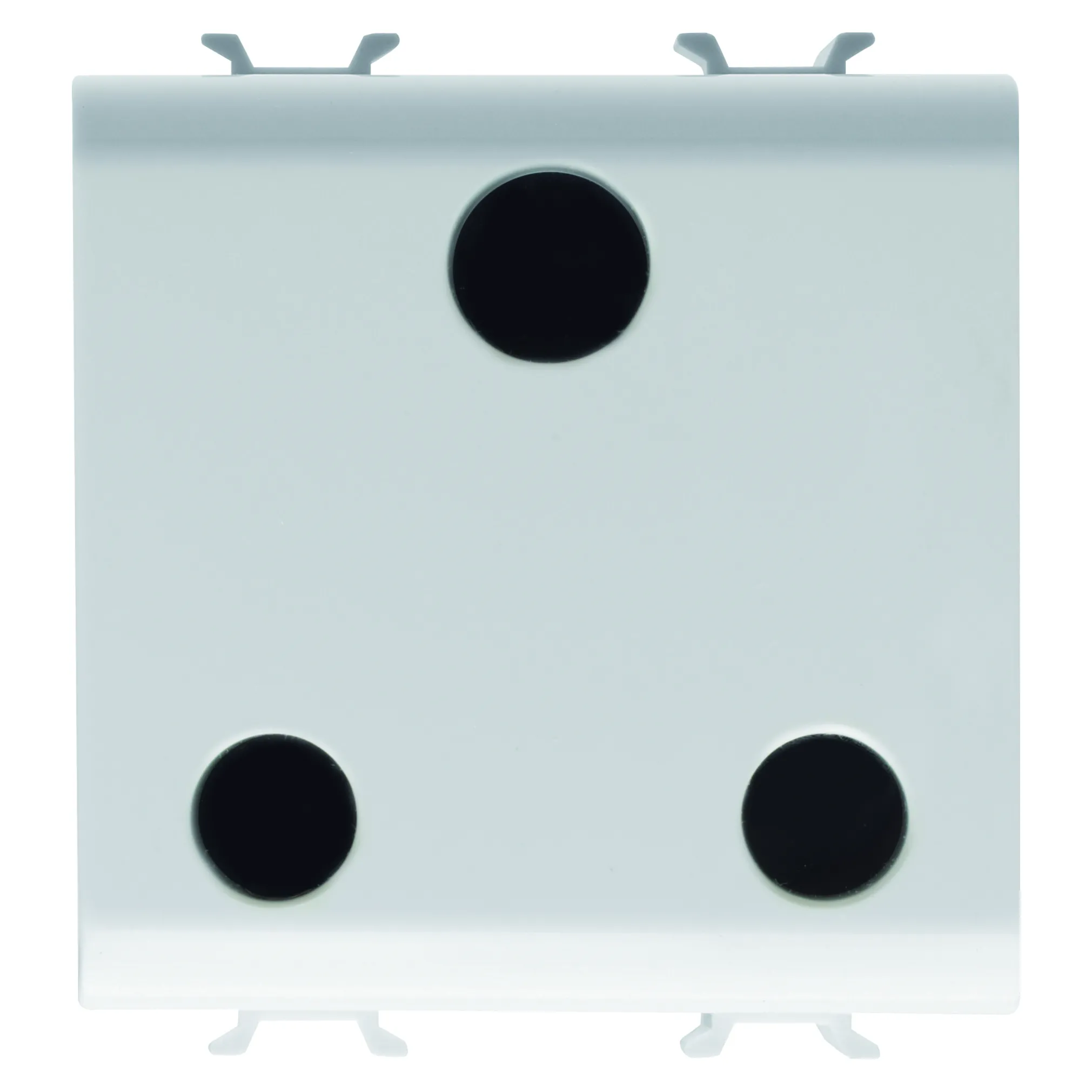 Priza, standard, Gewiss, Chorus, indiana/sud-africana, 250V, c.a., 2P+E, 16A, 2, module, alb, satinat, GW15298