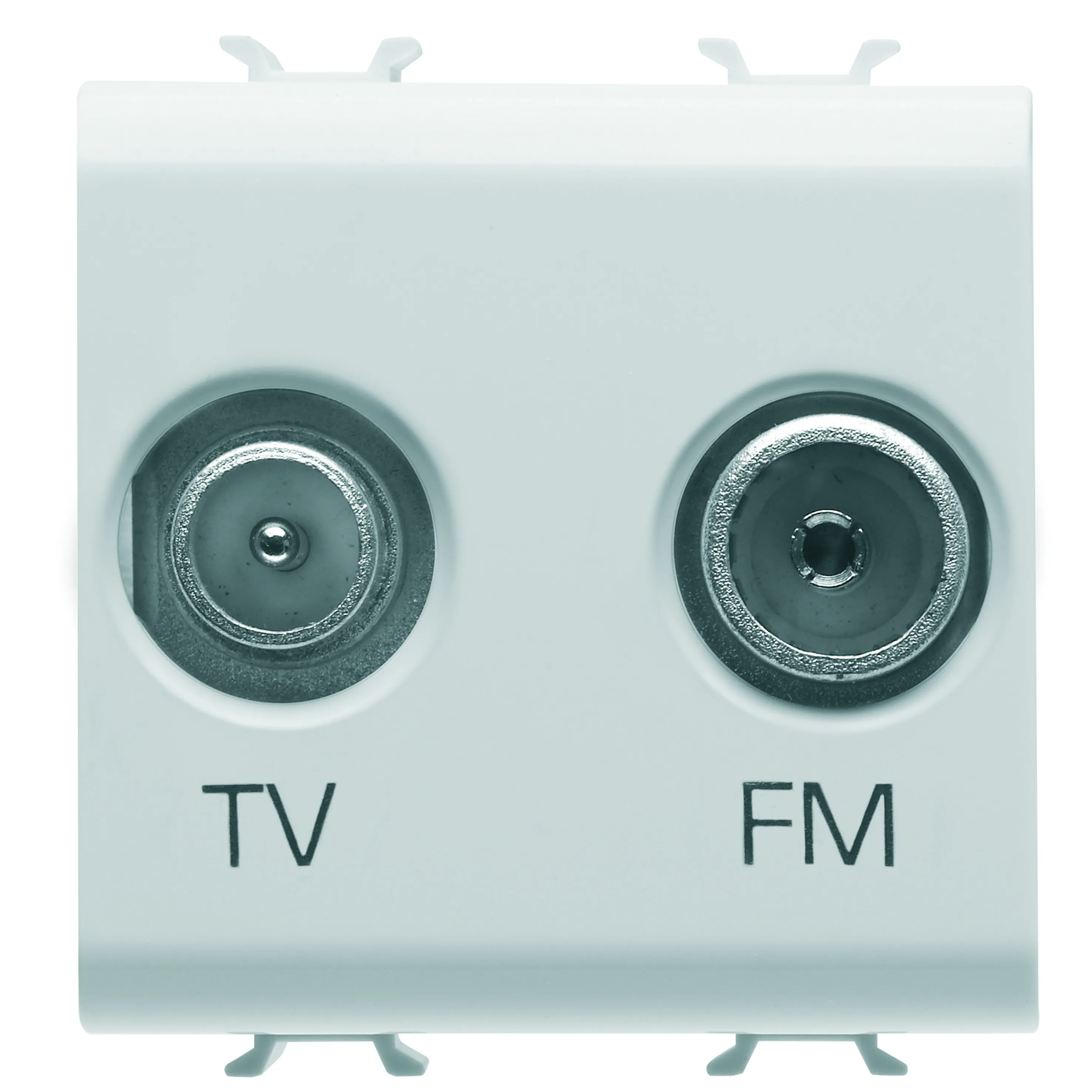 Priza, TV-FM, Gewiss, Chorus, directa, 2, module, alb, satinat, GW15381
