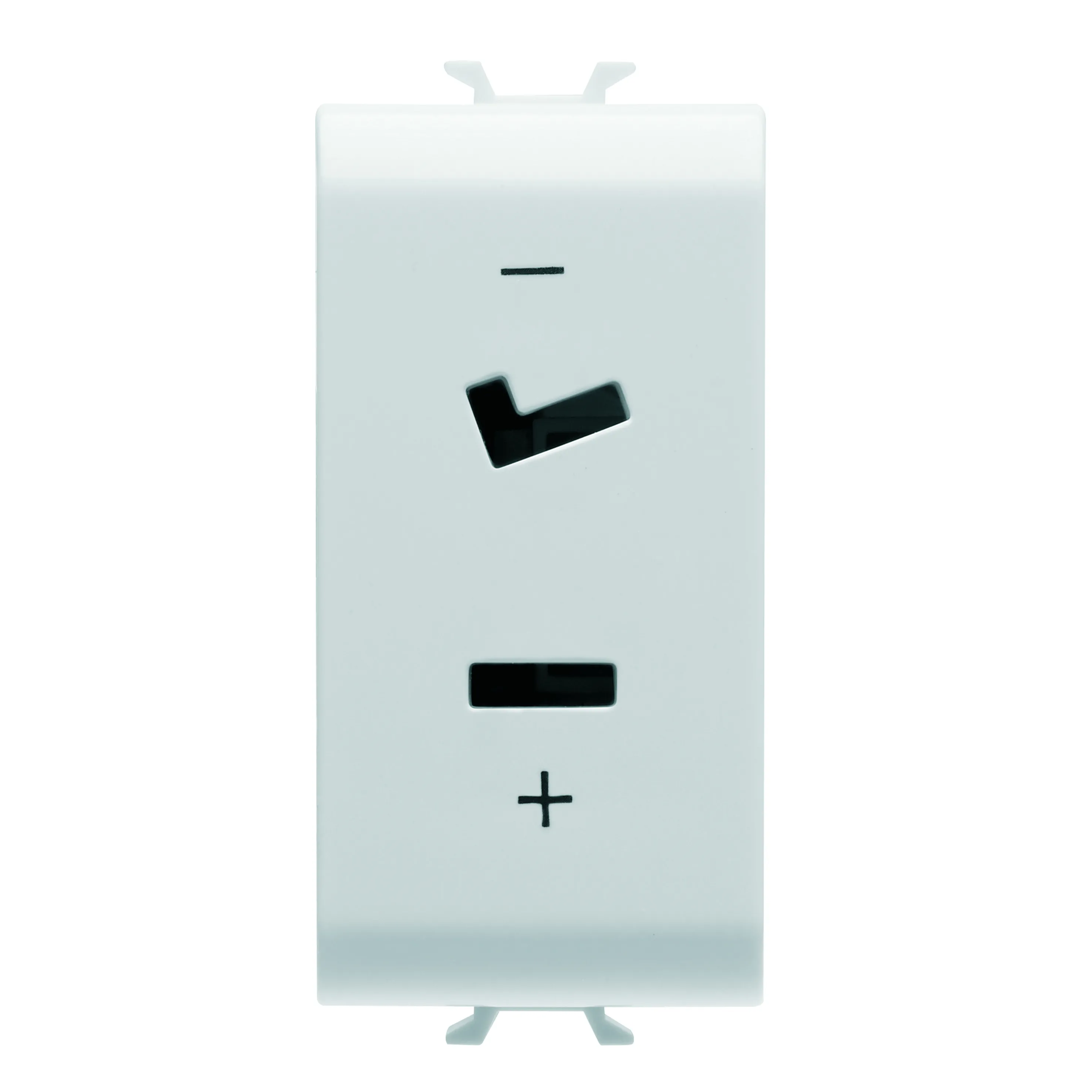 Priza, SELV, Gewiss, Chorus, 2P, 6A, 24V, polarizata, 1, modul, alb, satinat, GW15452