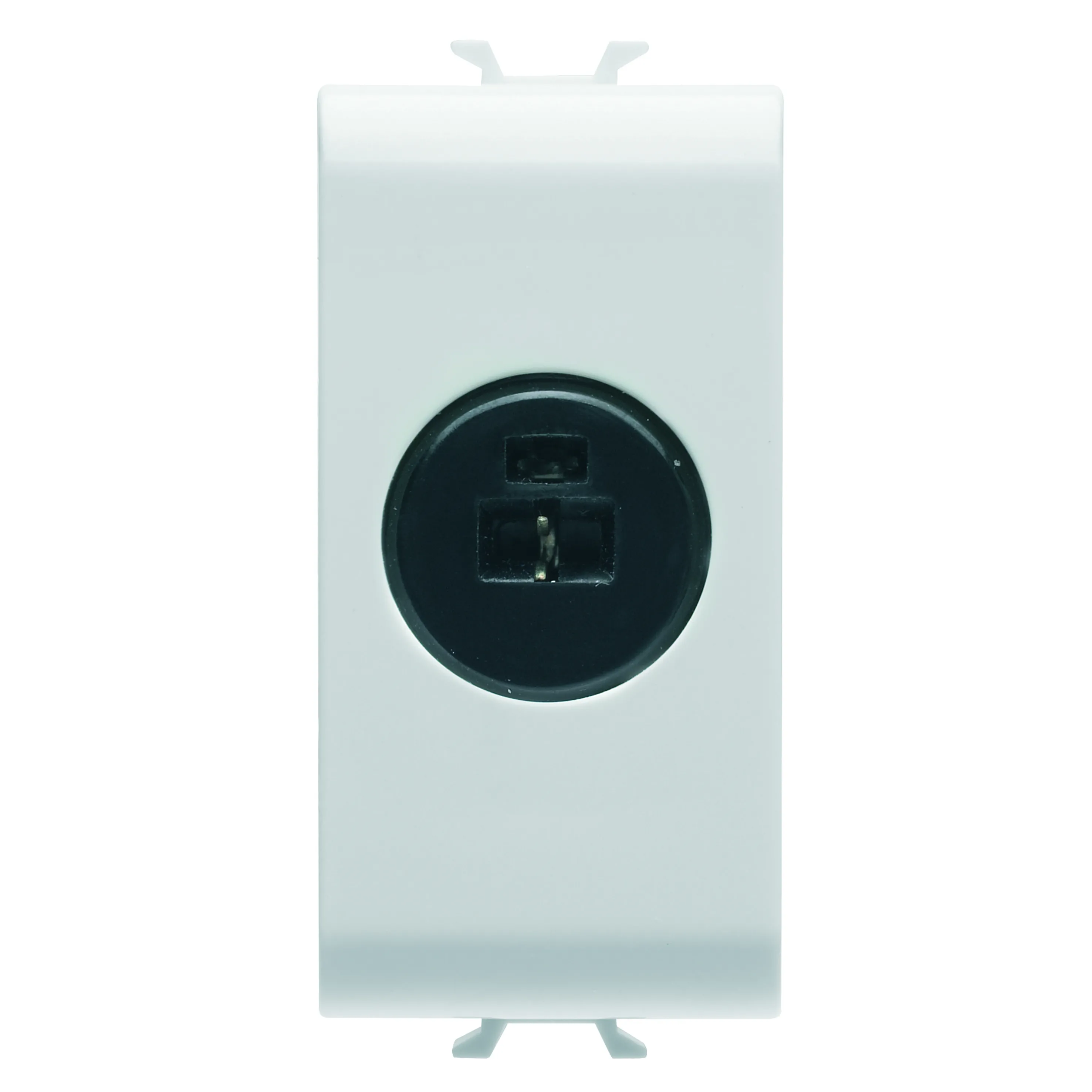 Priza, audio, si, video, Gewiss, Chorus, pentru, difuzor, 1, modul, alb, satinat, GW15454