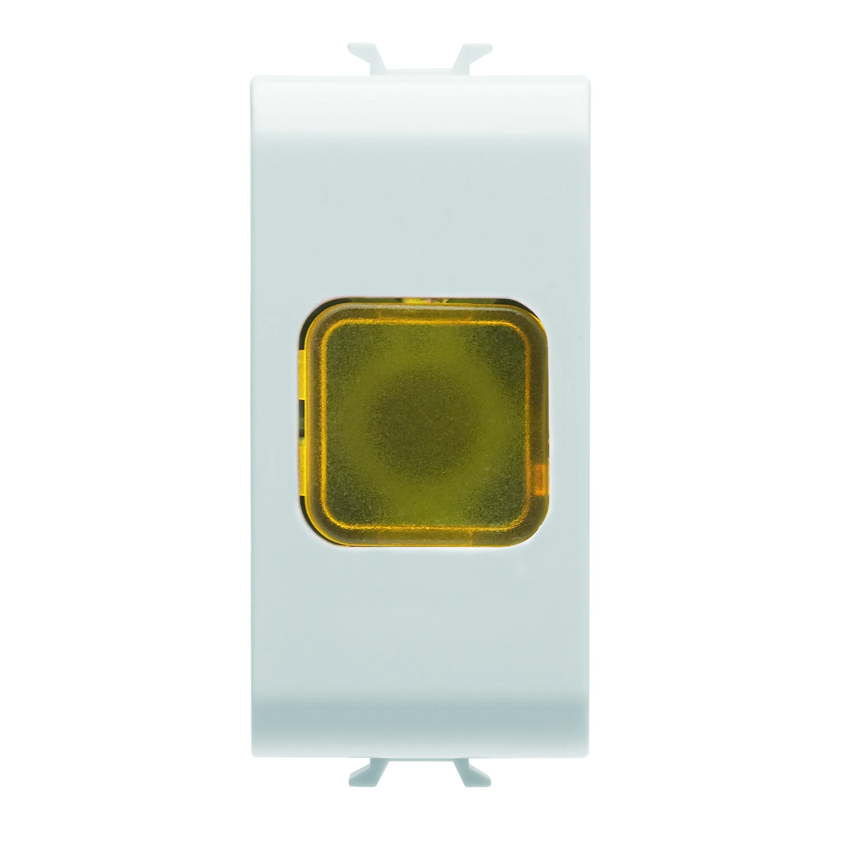 Lampa, indicatoare, simpla, chihlimbar, 1, modul, alb, satinat, Gewiss, Chorus, GW15624