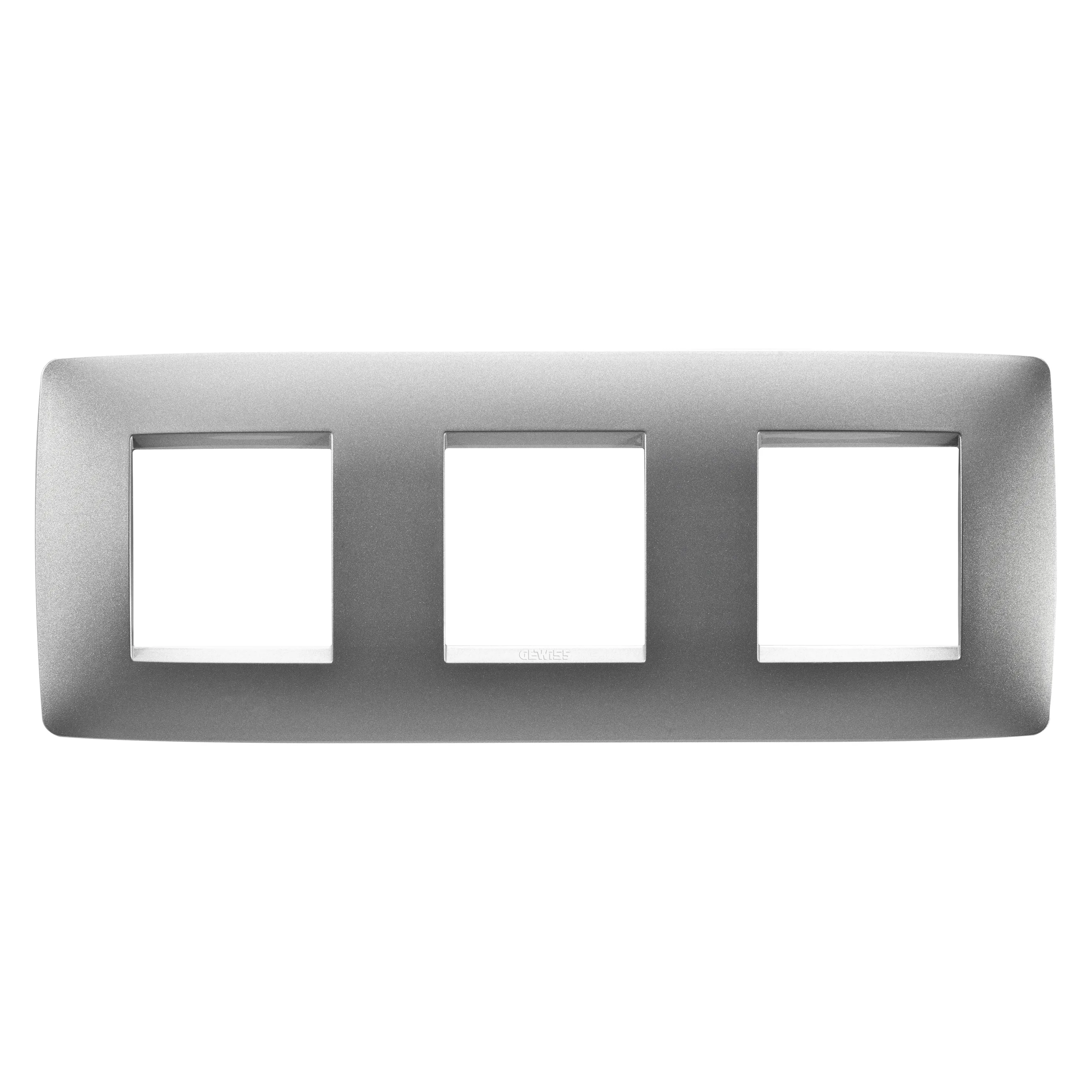Placa, internationala, One, Gewiss, Chorus, in, tehnopolimer, vopsit, 2+2+2, module, orizontale, titan, GW16126VT