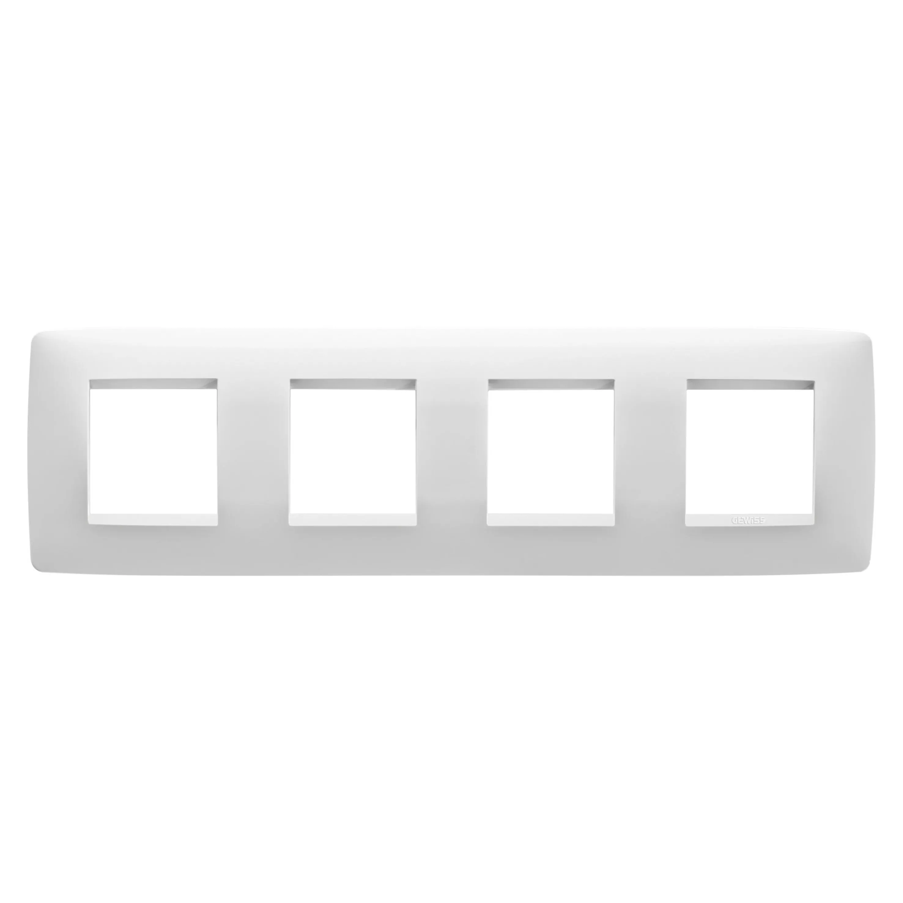 Placa, internationala, One, Gewiss, Chorus, tehnopolimer, 2+2+2+2, module, orizontal, alb, GW16128TB