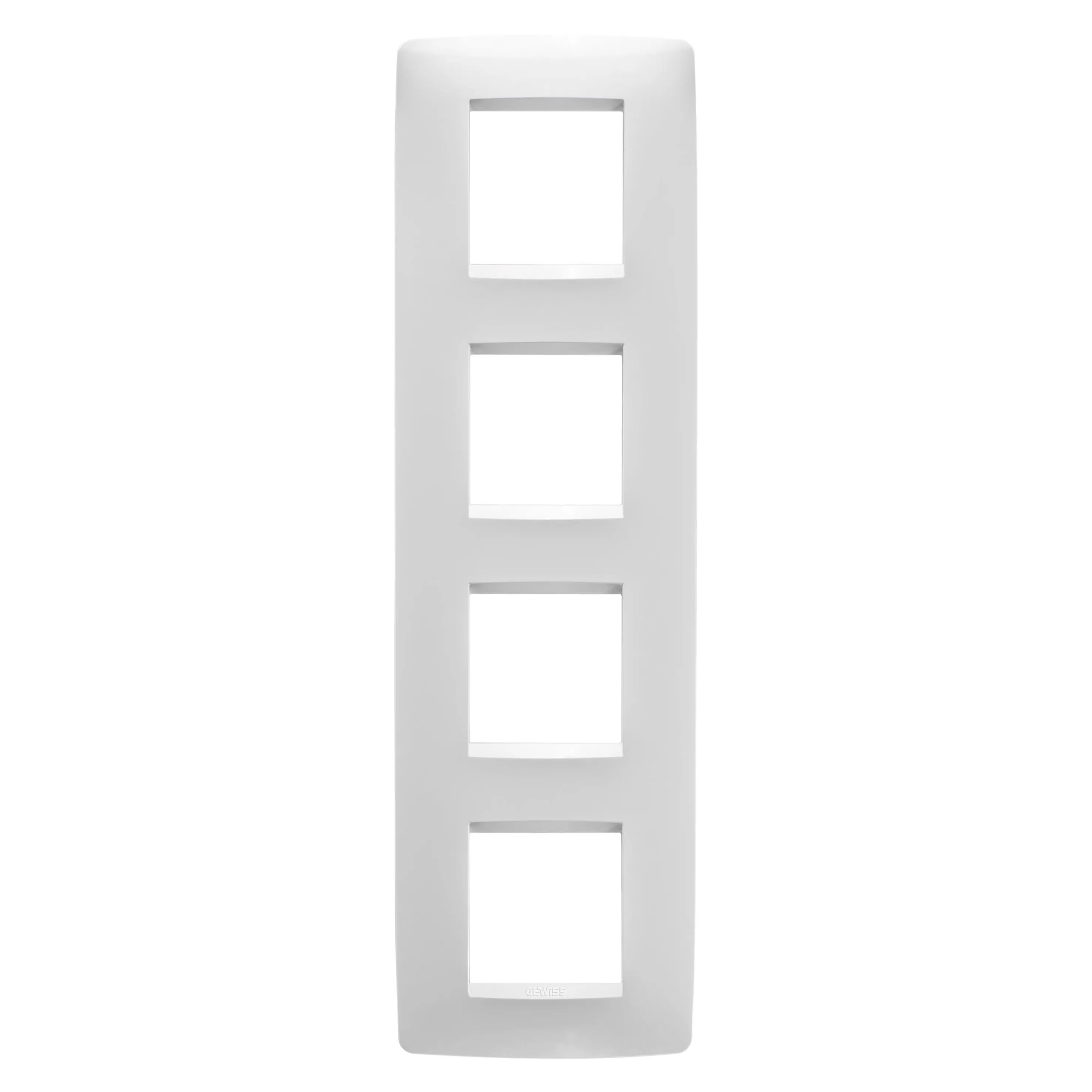 Placa, internationala, One, Gewiss, Chorus, tehnopolimer, 2+2+2+2, module, vertical, alb, GW16129TB