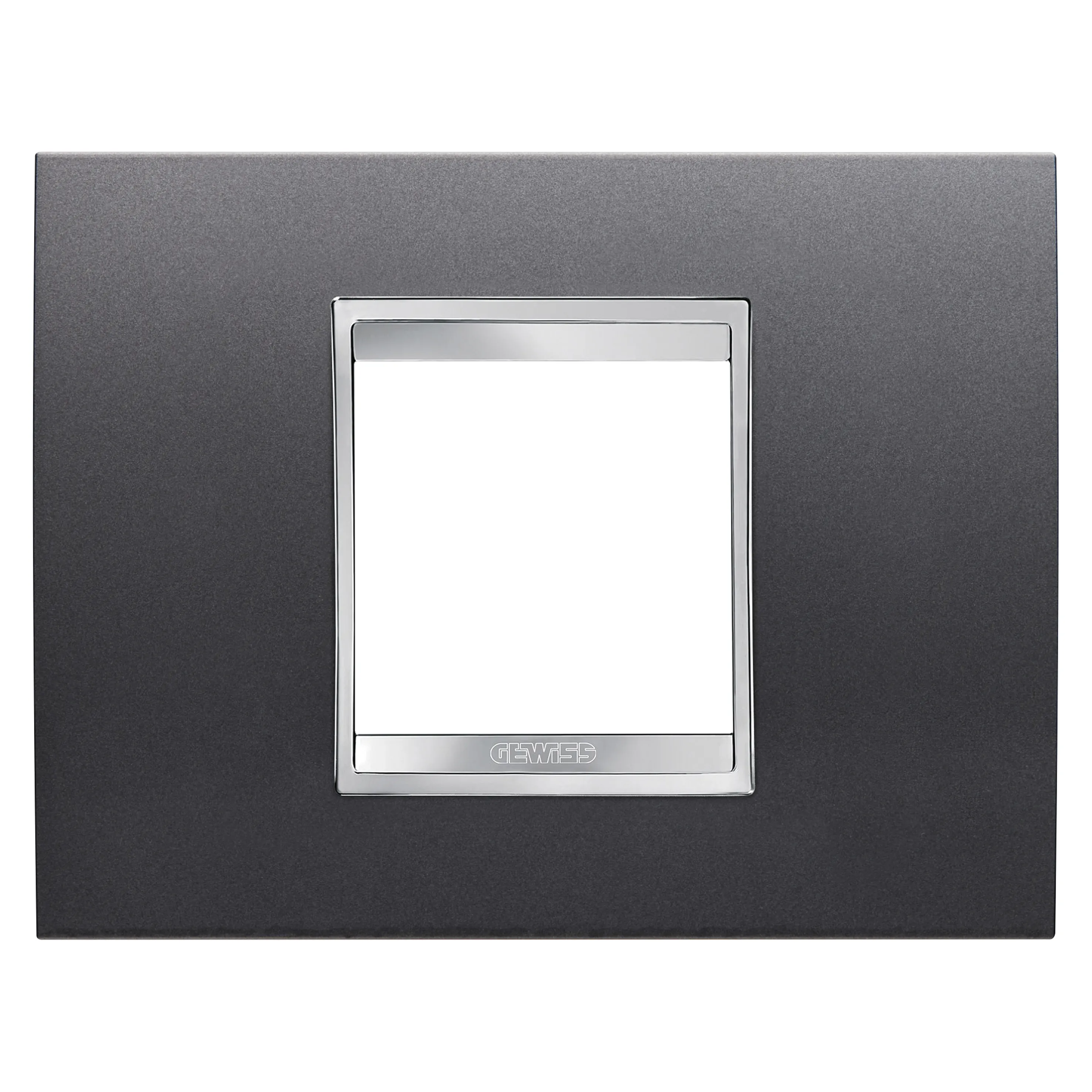 Placa, Lux, Gewiss, Chorus, in, tehnopolimer, vopsit, 2, module, ardezie, GW16202VA