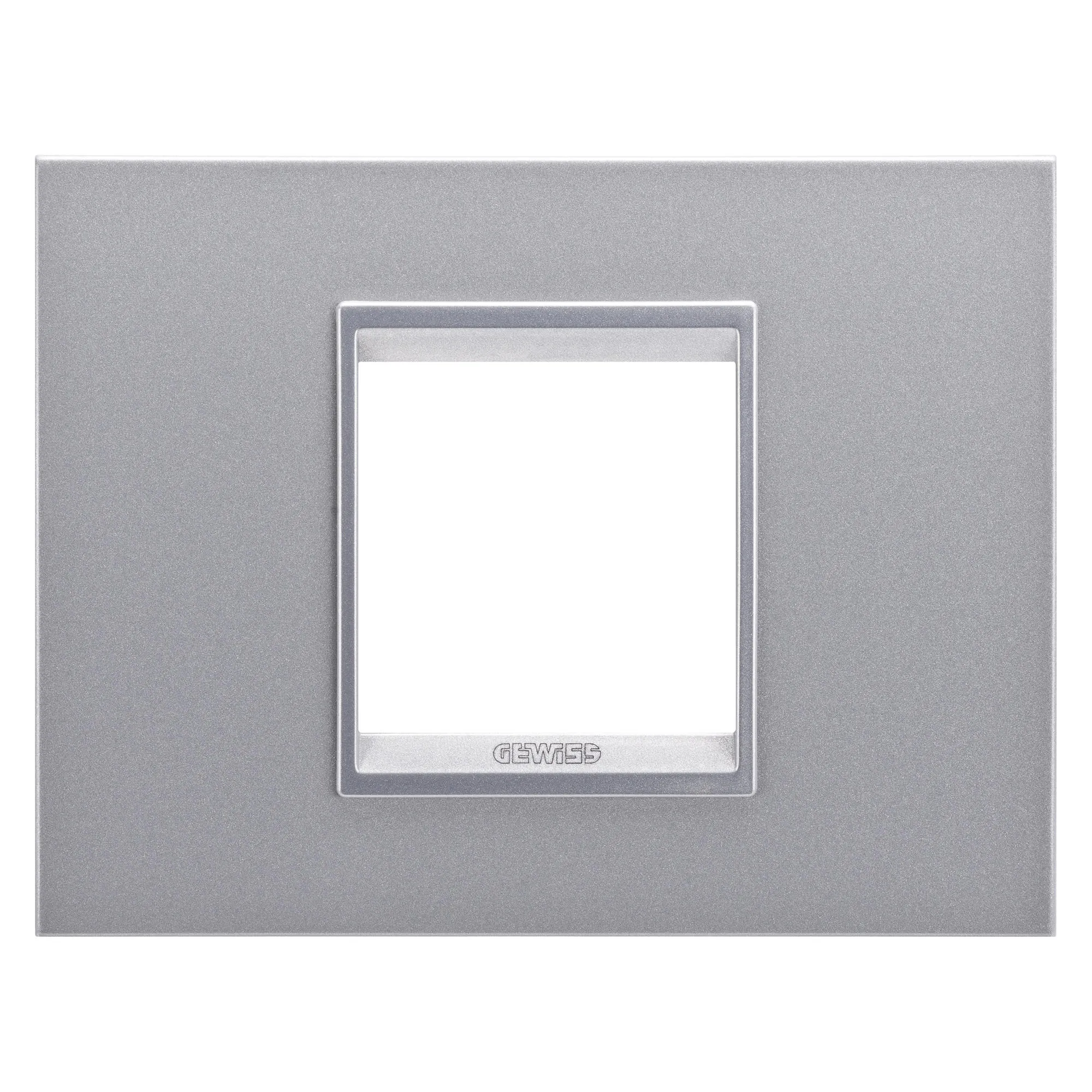 Placa, Lux, Gewiss, Chorus, in, technopolymer, 2, module, titan, monocrom, GW16202YT